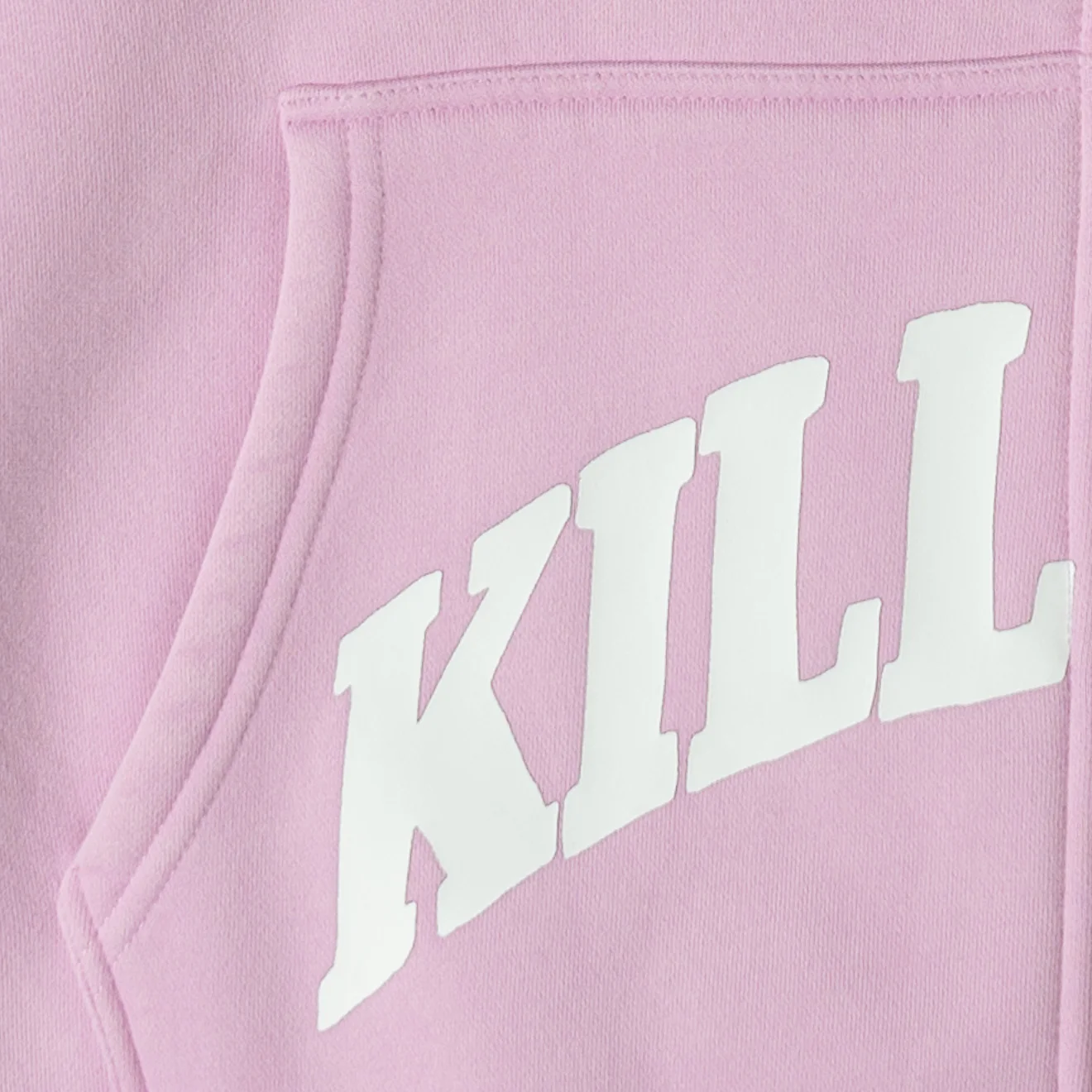 OVERSIZED LUX KILL CREW ZIP UP - PINK / WHITE - Image 4