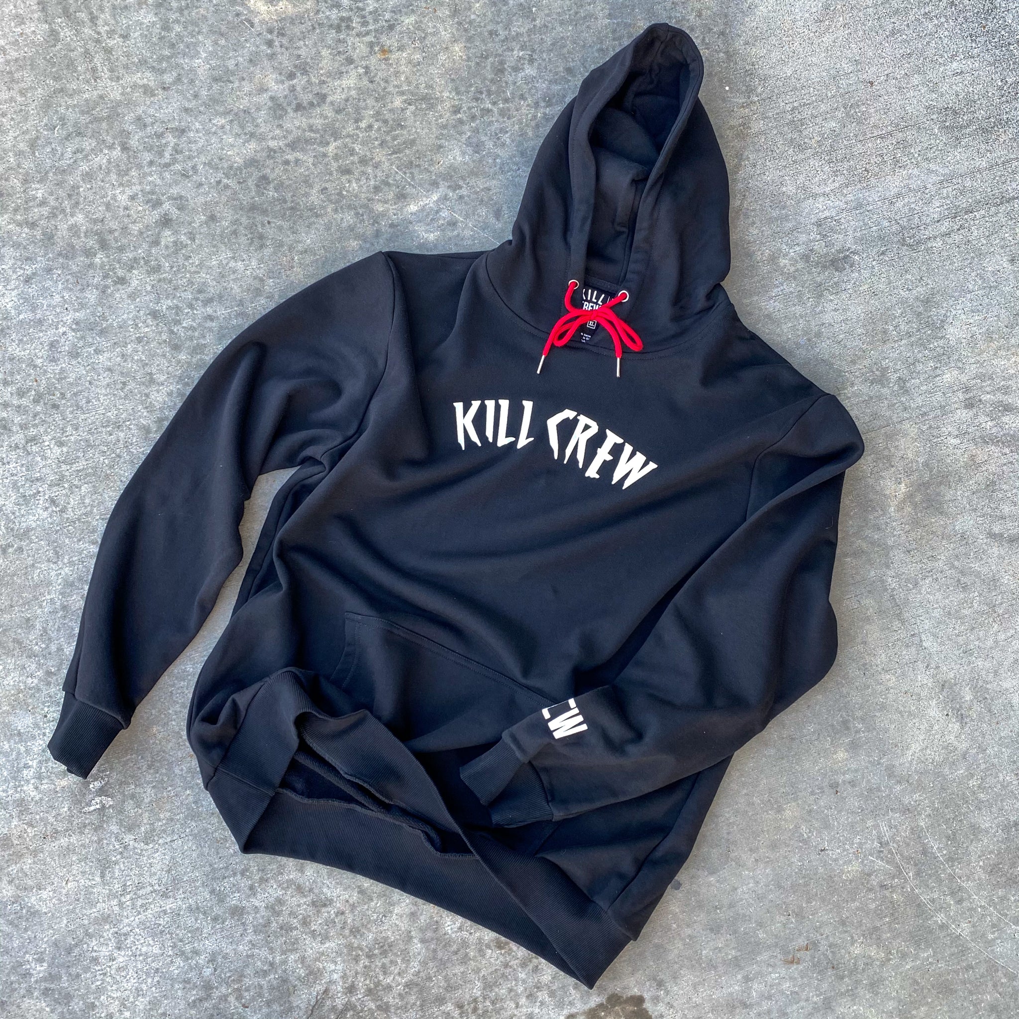 KILL CREW CLASSIC HOODIE - BLACK / WHITE - Image 2