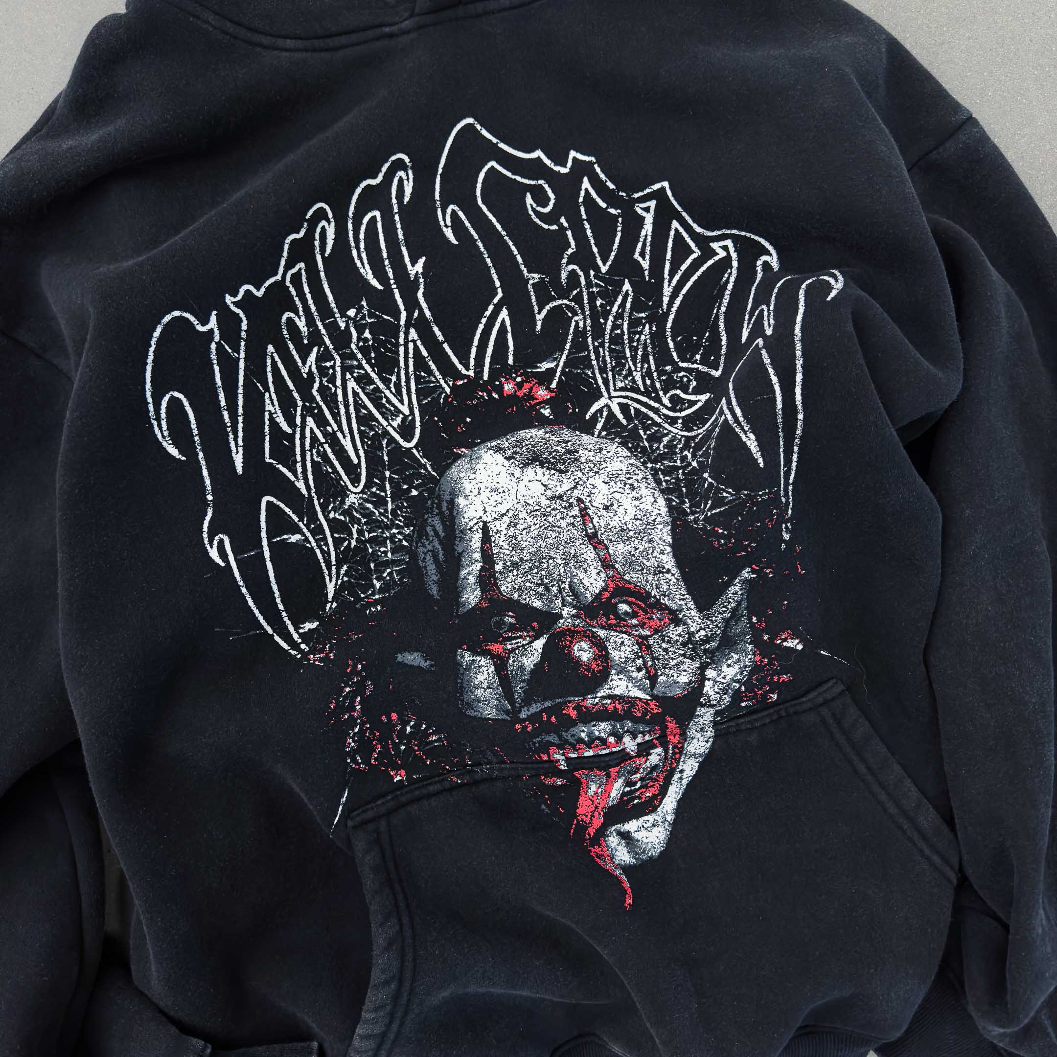 OVERSIZED LUX "PSYCHOTIC CLOWN" HOODIE - BLACK - Image 3