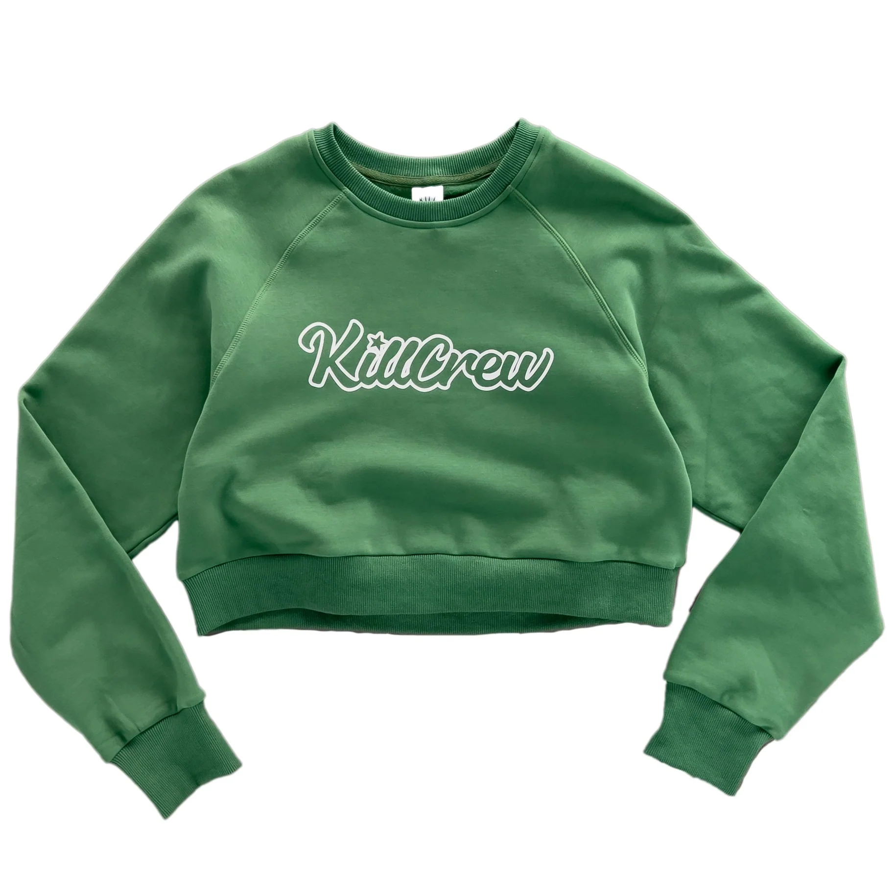 SCRIPT CROP CREW NECK - GREEN - Image 2
