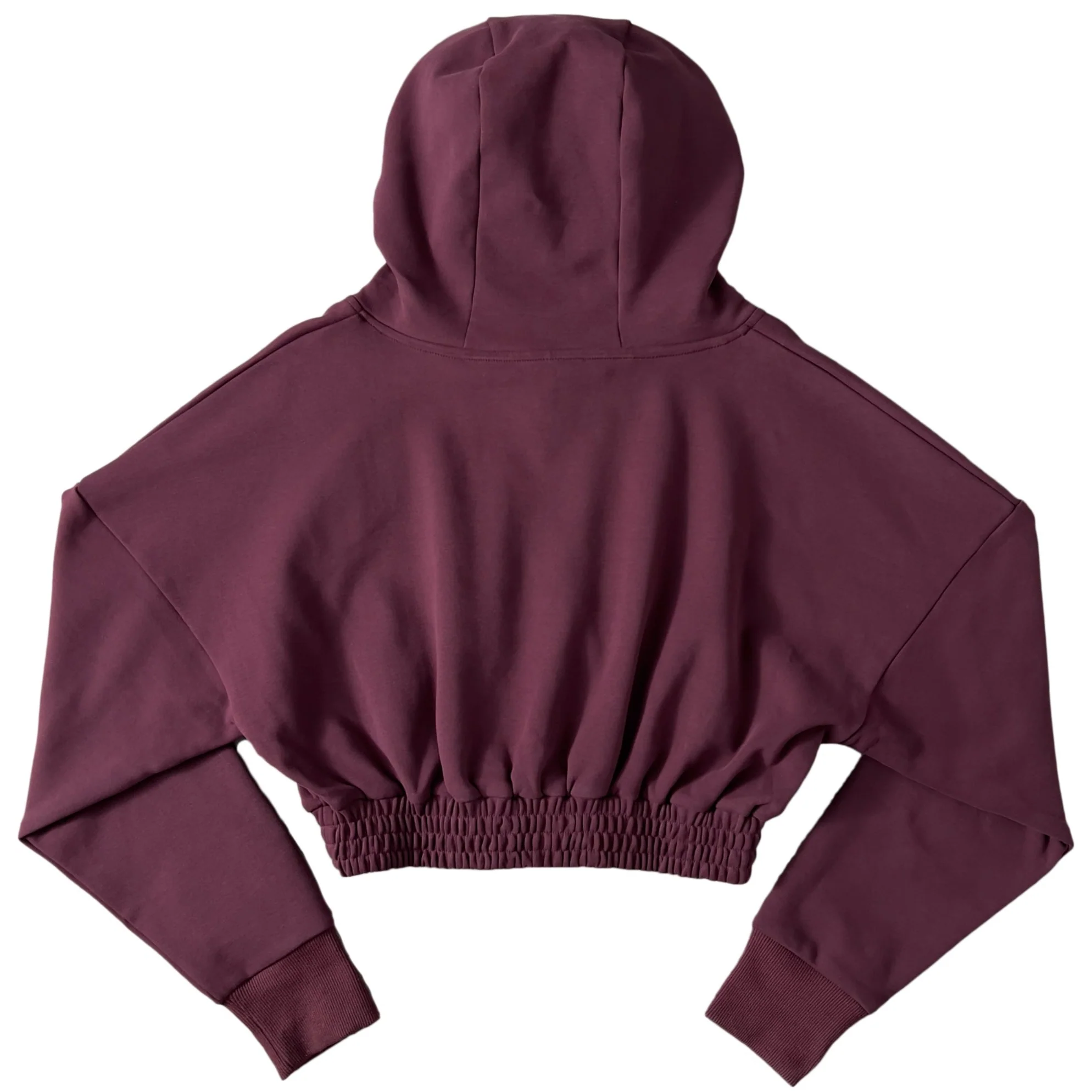 CROP HOODIE - MAROON - Image 3