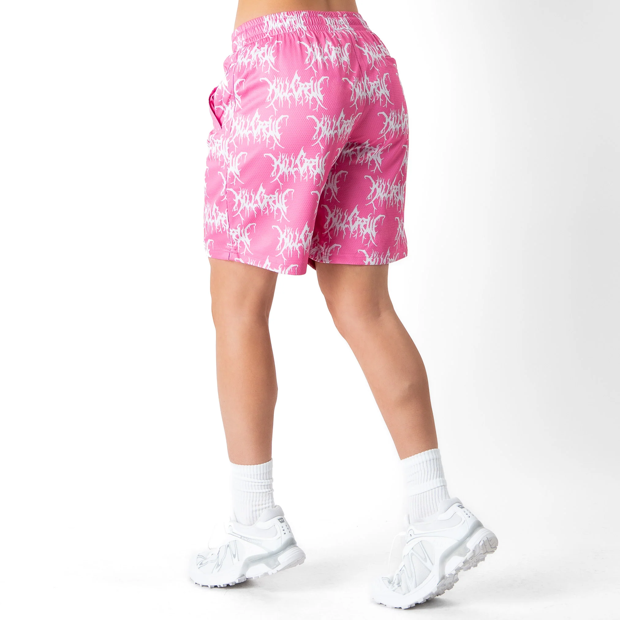 RELAXED CUT SHORTS ALL OVER - PINK / WHITE - Image 6