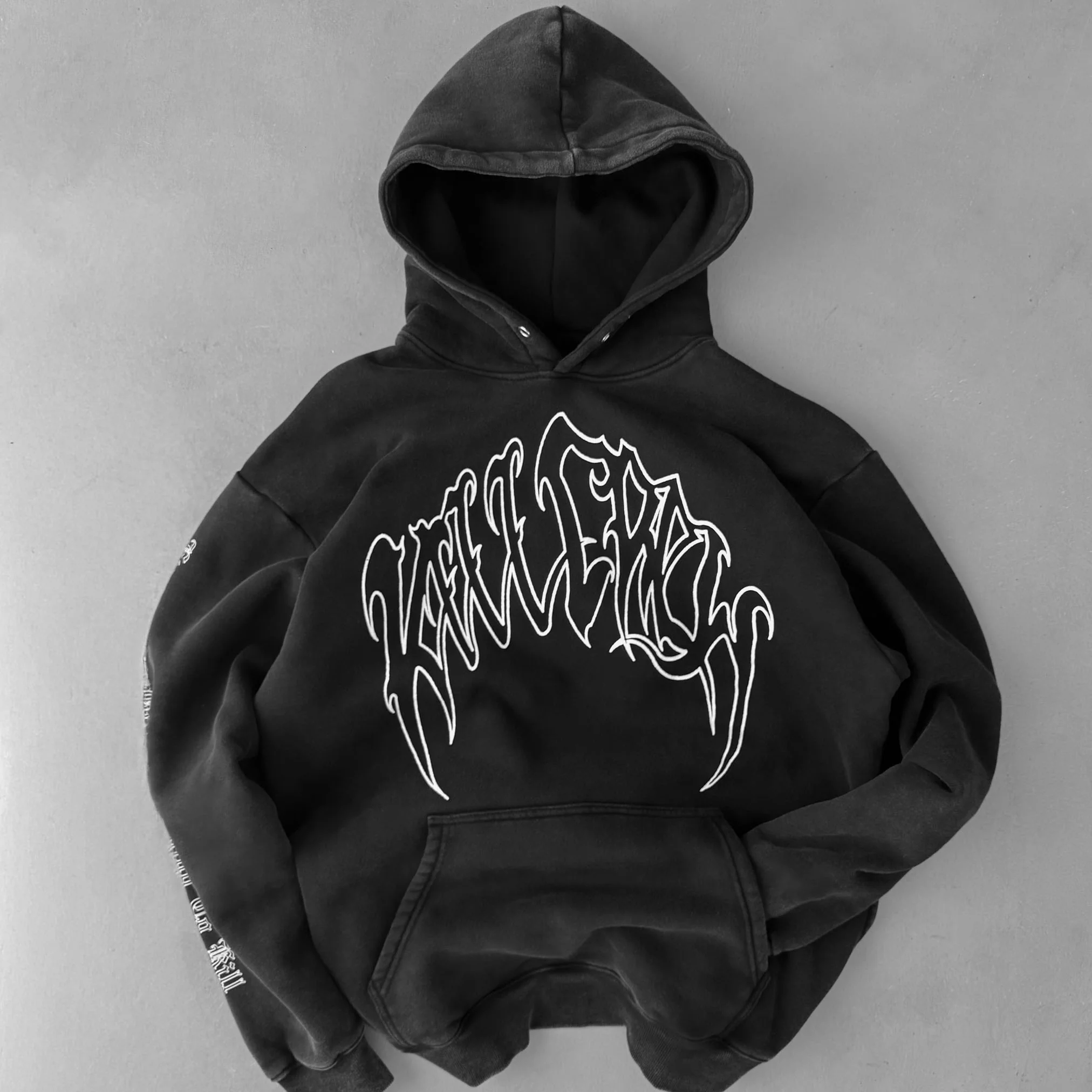 KILL CREW OVERSIZED LUX HOODIE - BLACK - Image 5