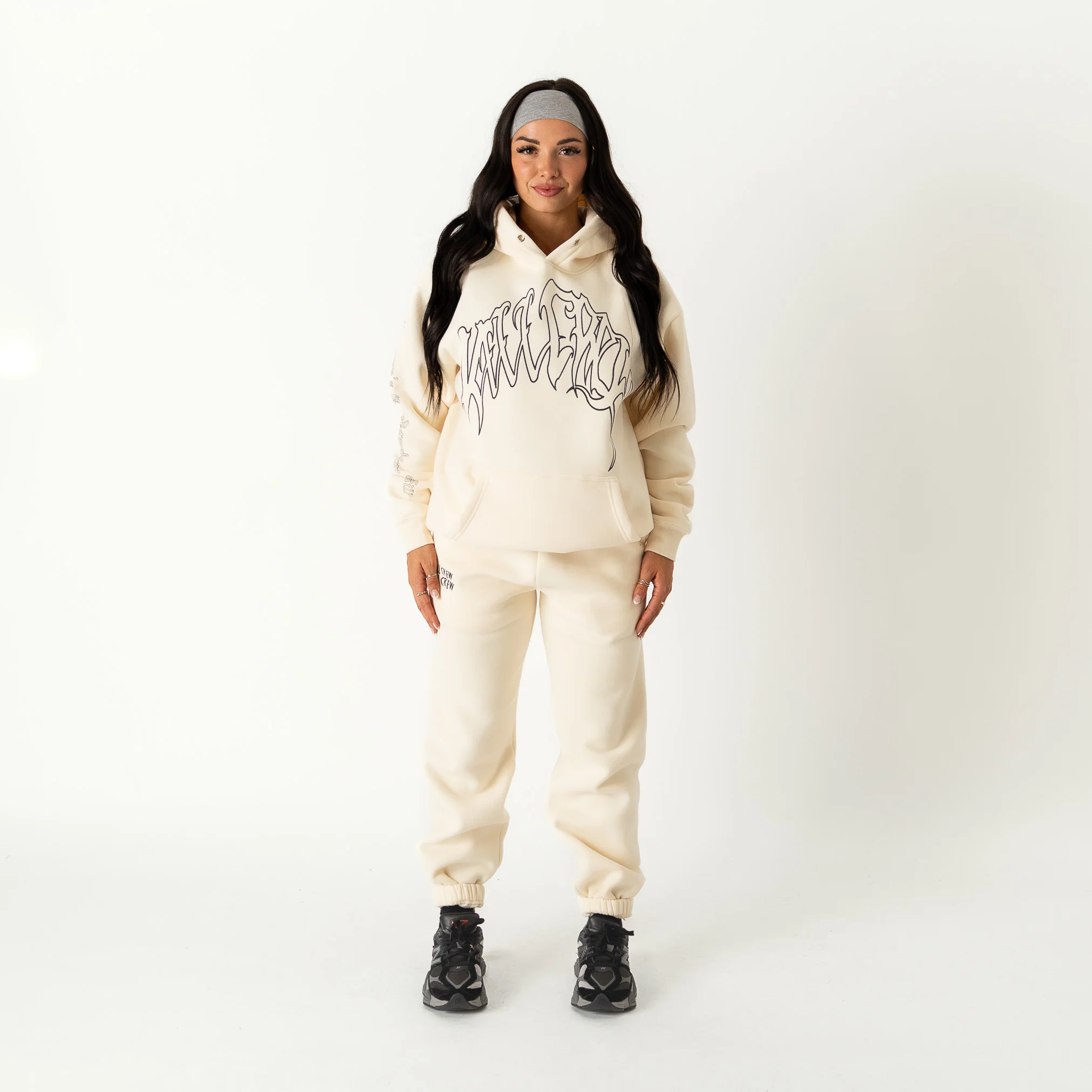 KILL CREW OVERSIZED LUX HOODIE - CREAM - Image 4