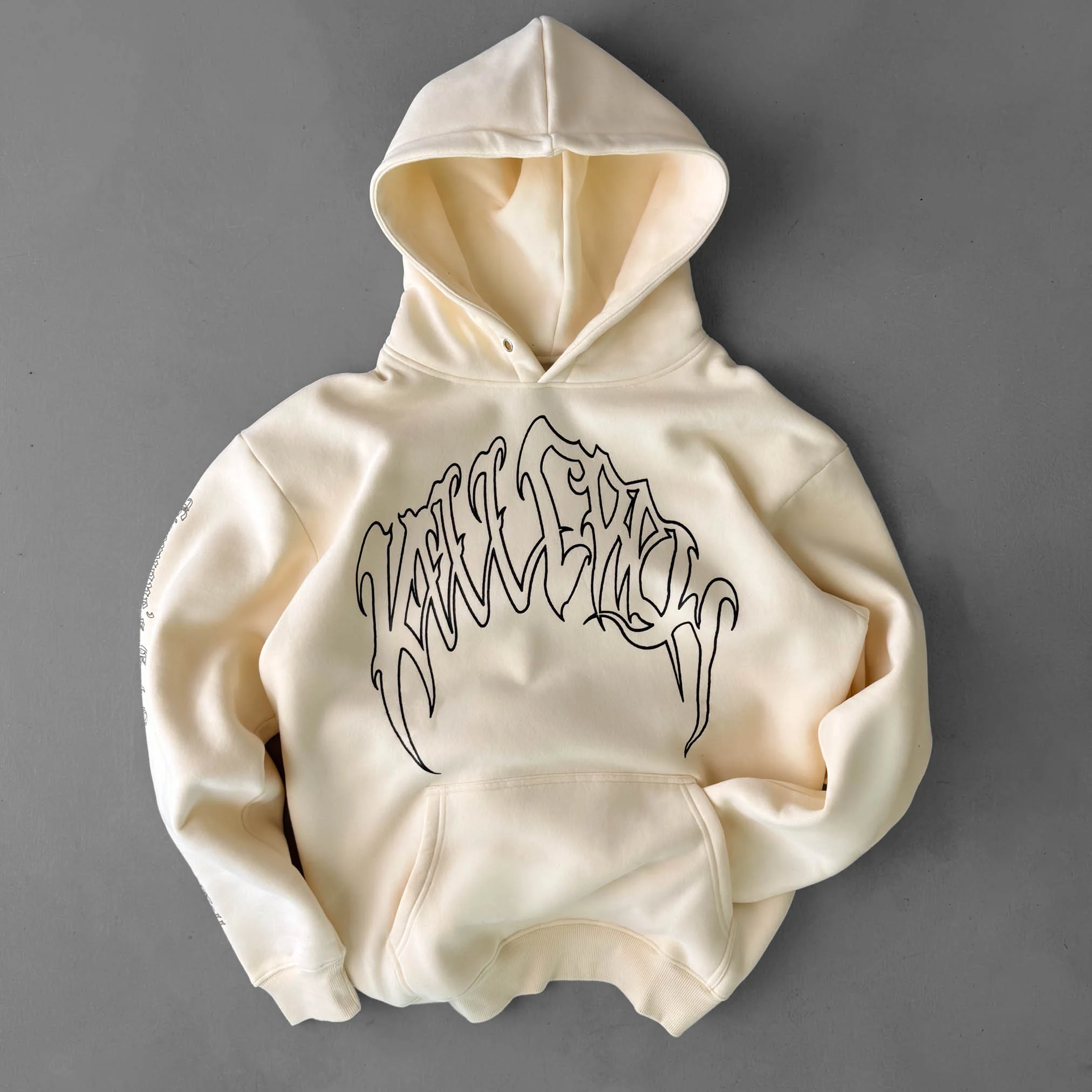 KILL CREW OVERSIZED LUX HOODIE - CREAM - Image 5