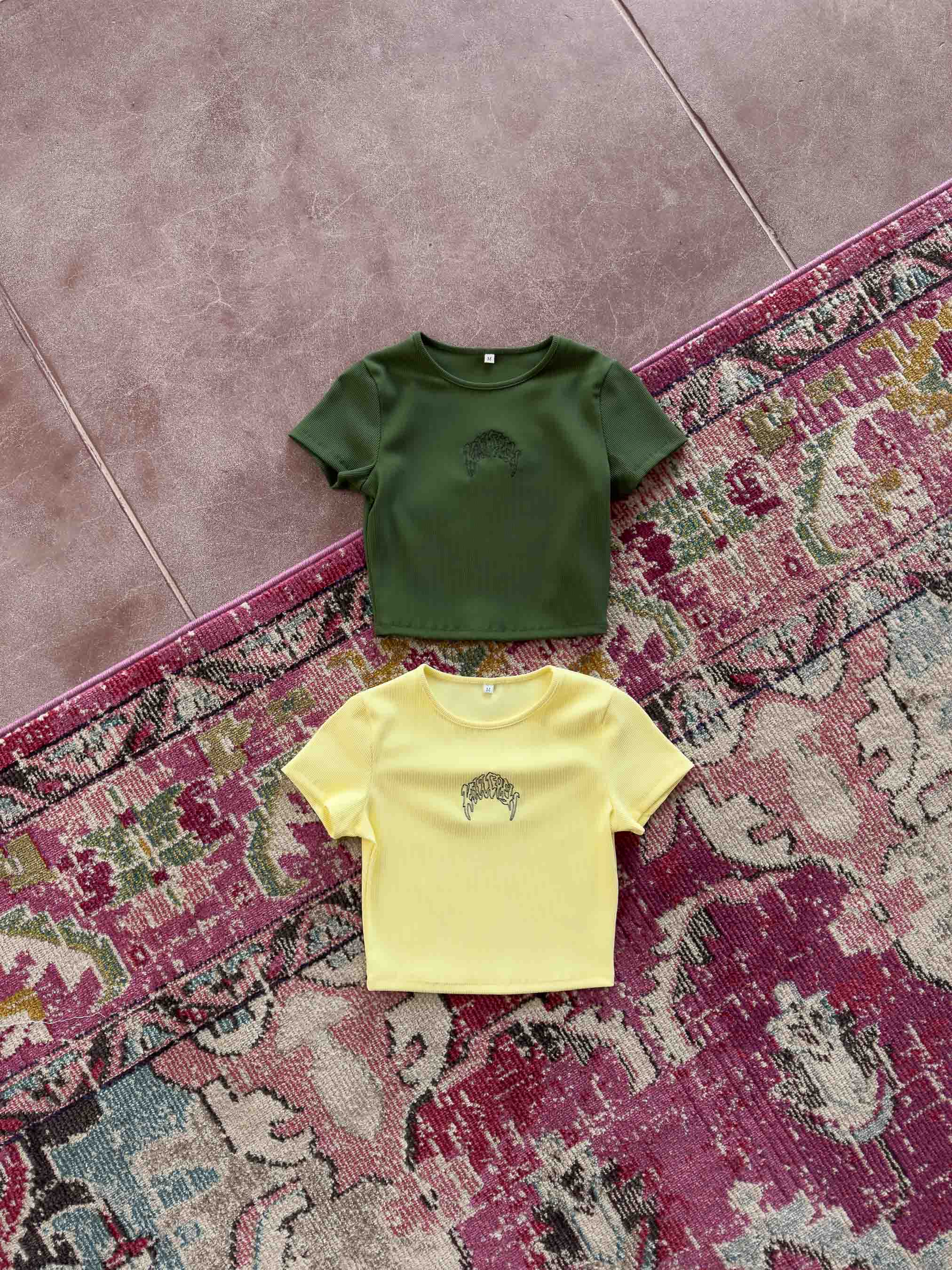 KILL CREW RIBBED BABY TEE - GREEN - Image 4