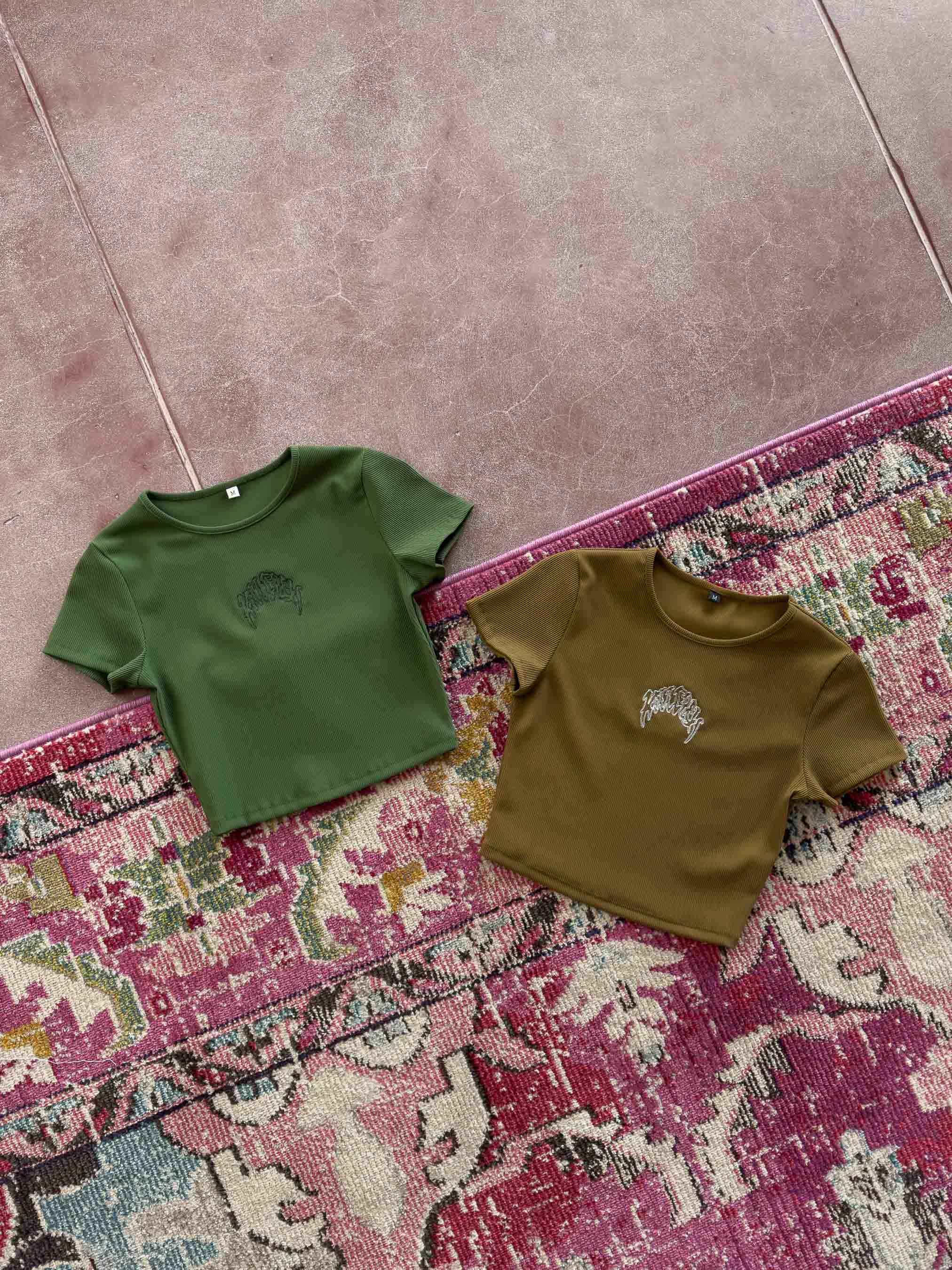 KILL CREW RIBBED BABY TEE - GREEN - Image 5