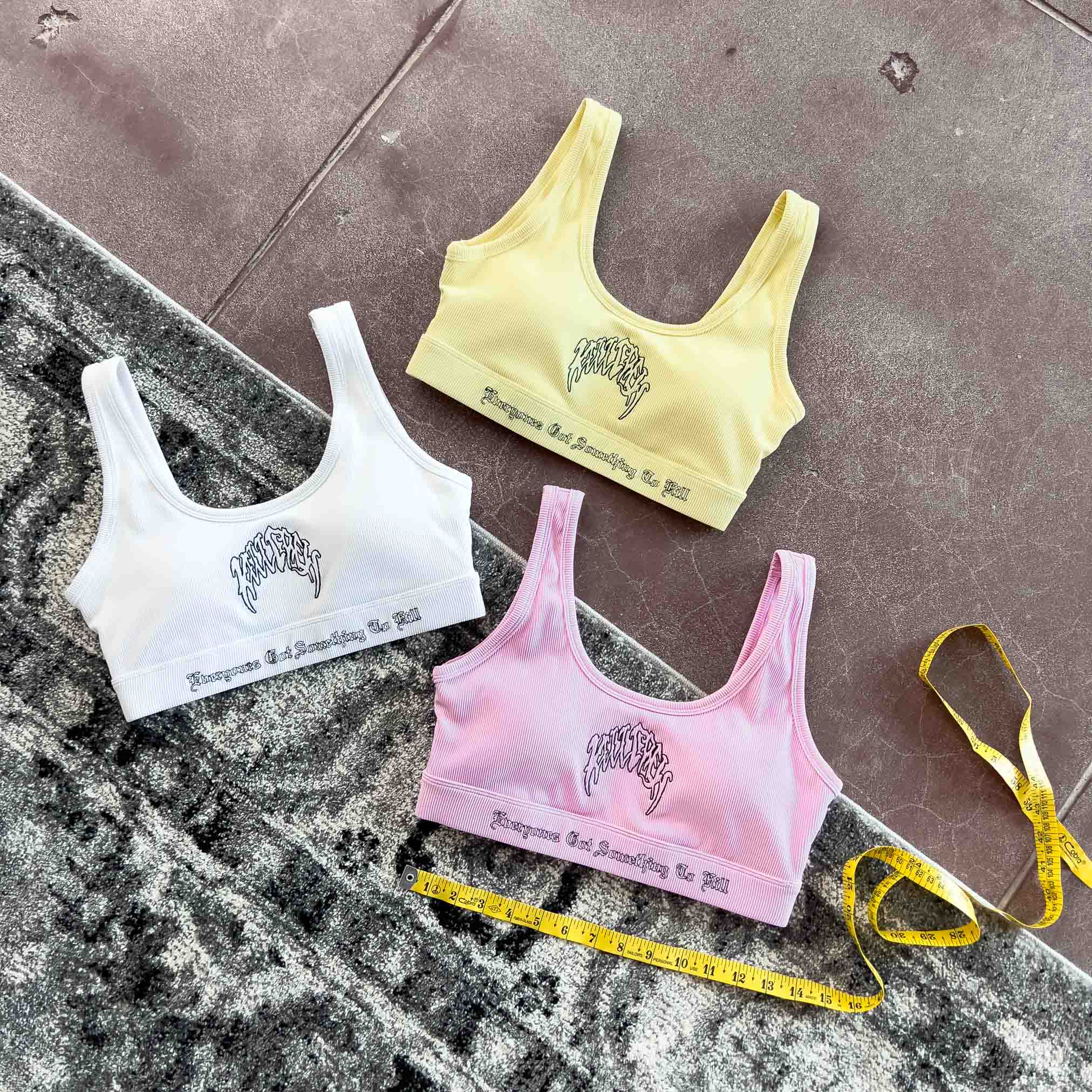 KILL CREW RIBBED SPORTS BRA - YELLOW - Image 5