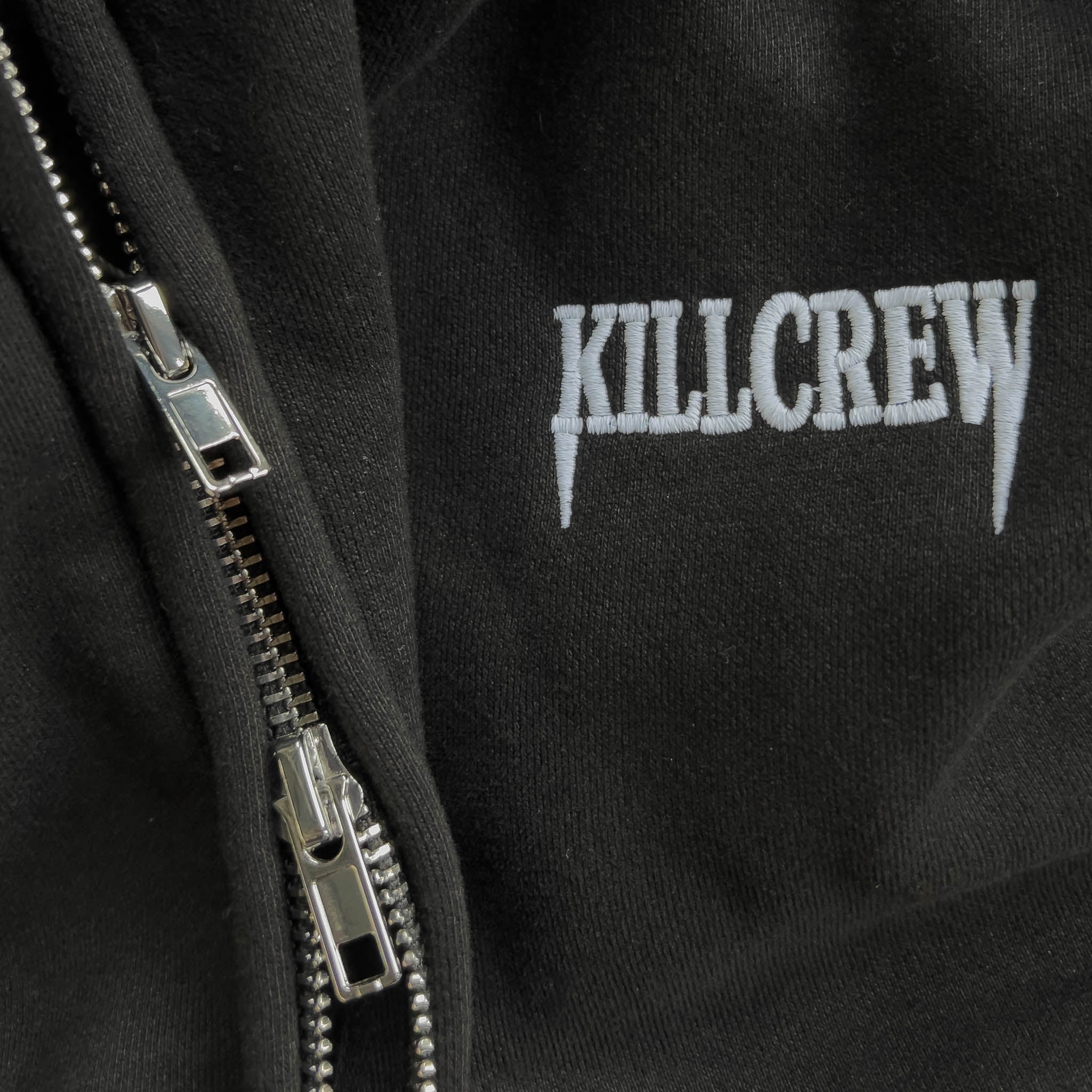 OVERSIZED LUX "SIMPLE" ZIP UP - BLACK - Image 4