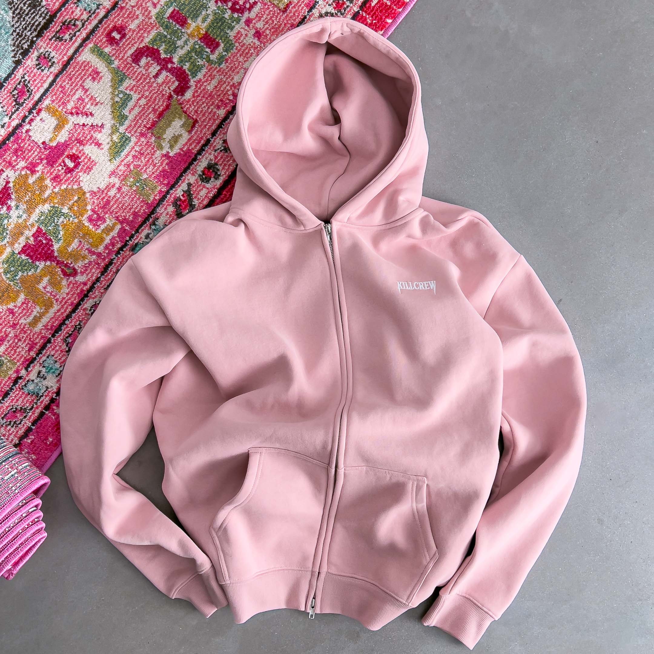 OVERSIZED LUX "SIMPLE" ZIP UP - ROSÉ - Image 3