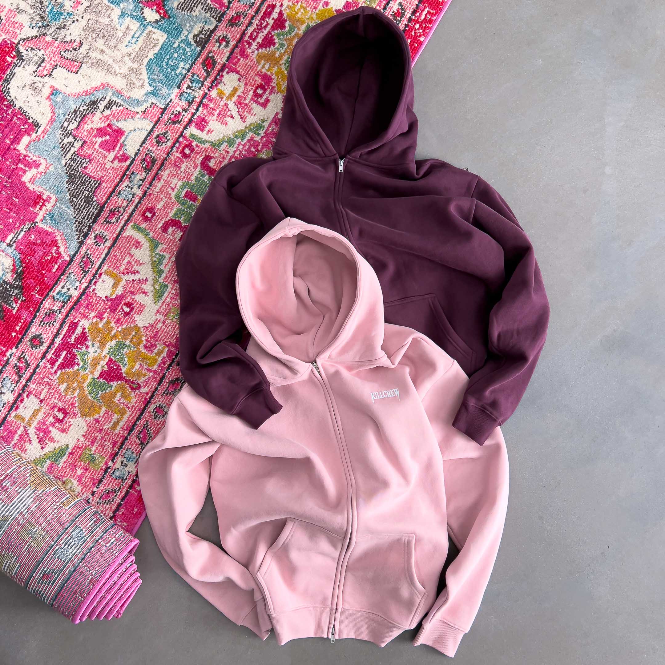 OVERSIZED LUX "SIMPLE" ZIP UP - ROSÉ - Image 4