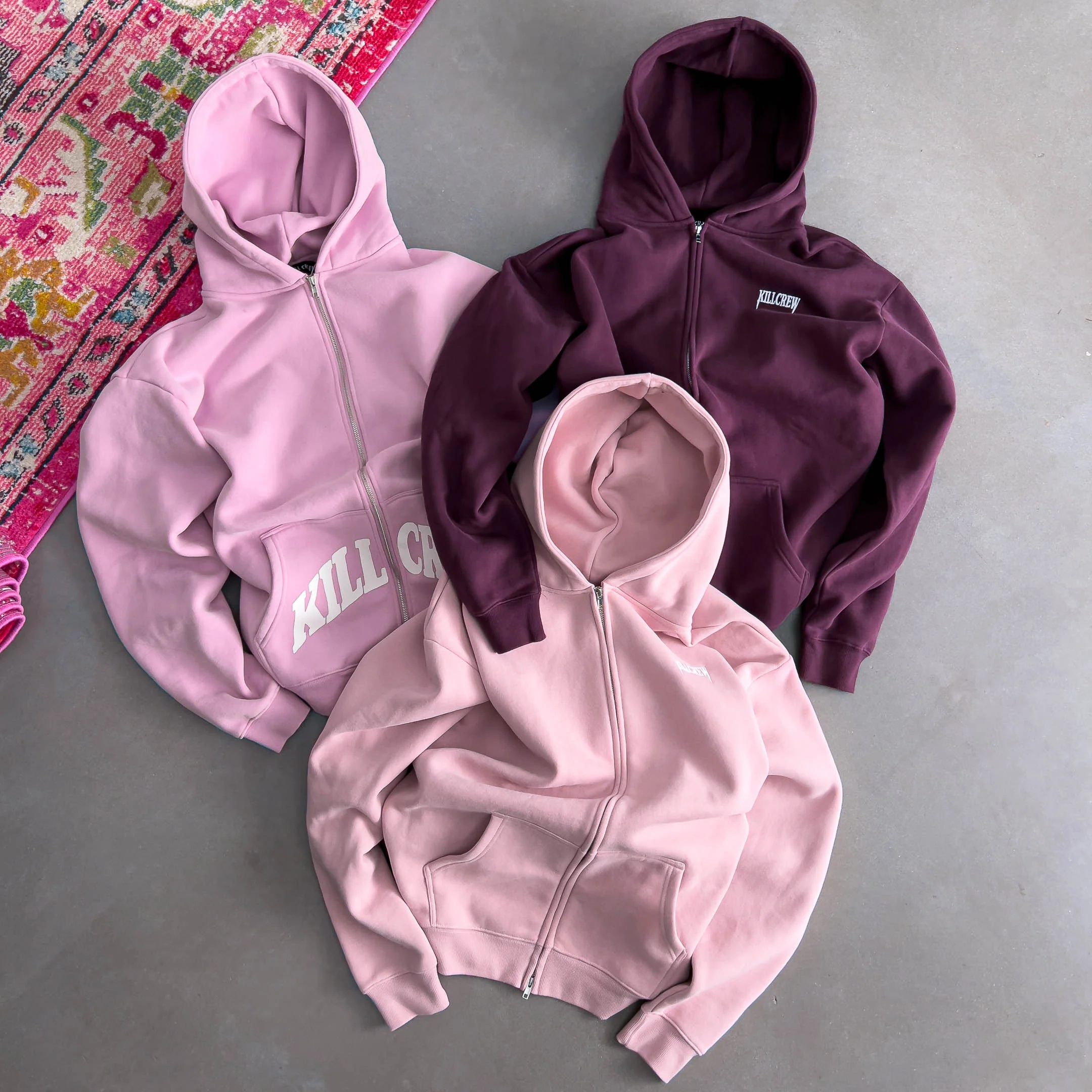 OVERSIZED LUX "SIMPLE" ZIP UP - ROSÉ - Image 5
