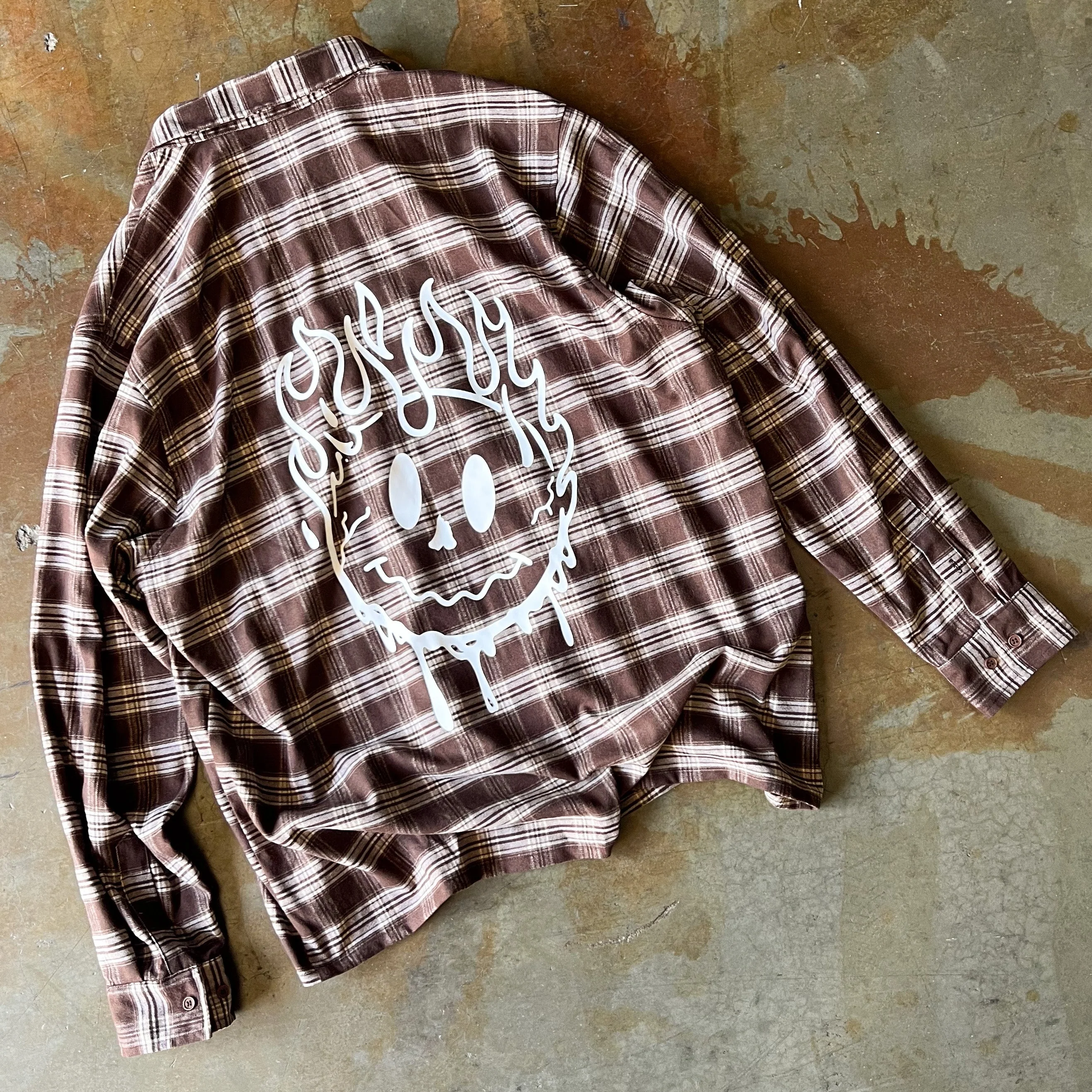 KILL CREW "SMILEY" FLANNEL - BROWN - Image 3