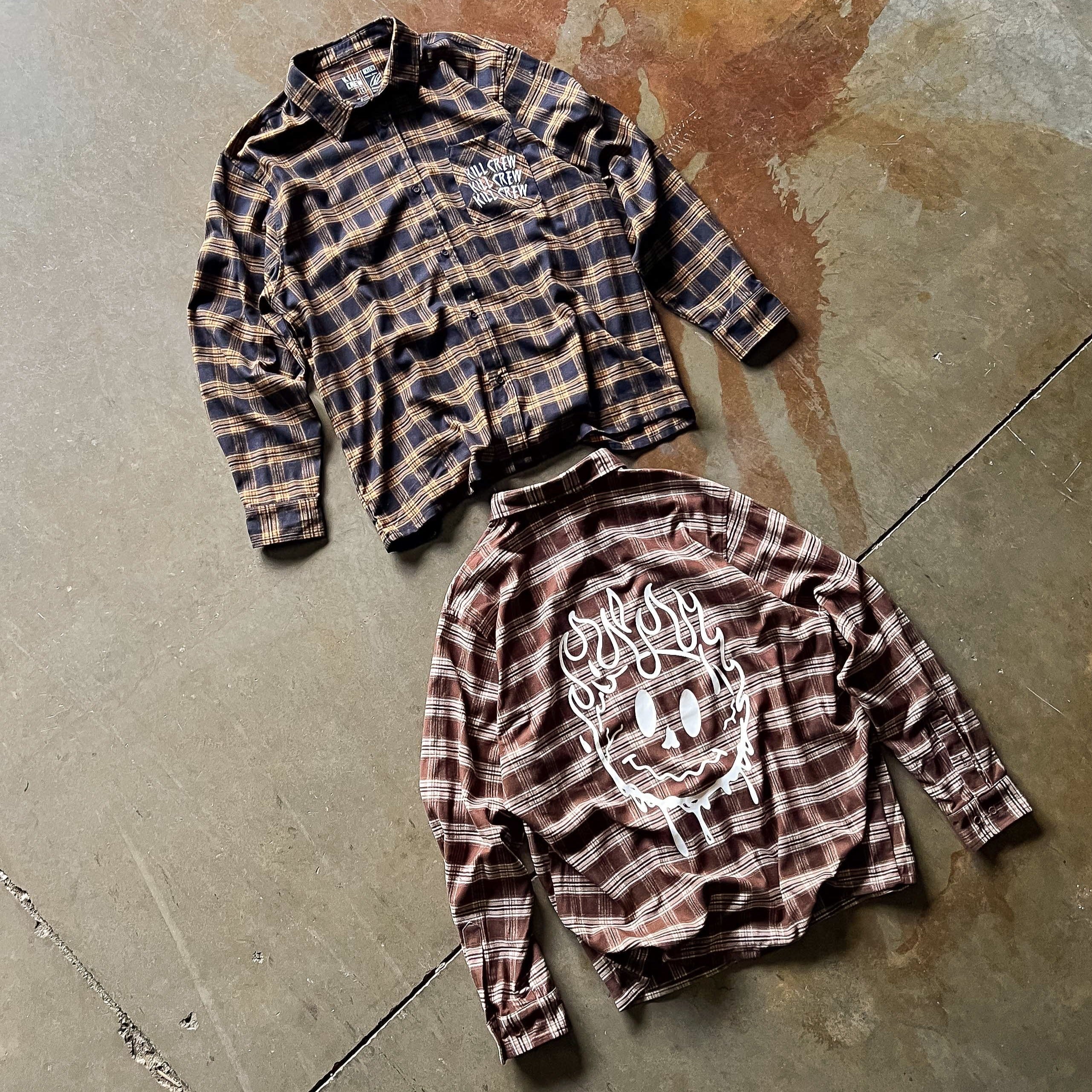 KILL CREW "SMILEY" FLANNEL - BROWN - Image 4