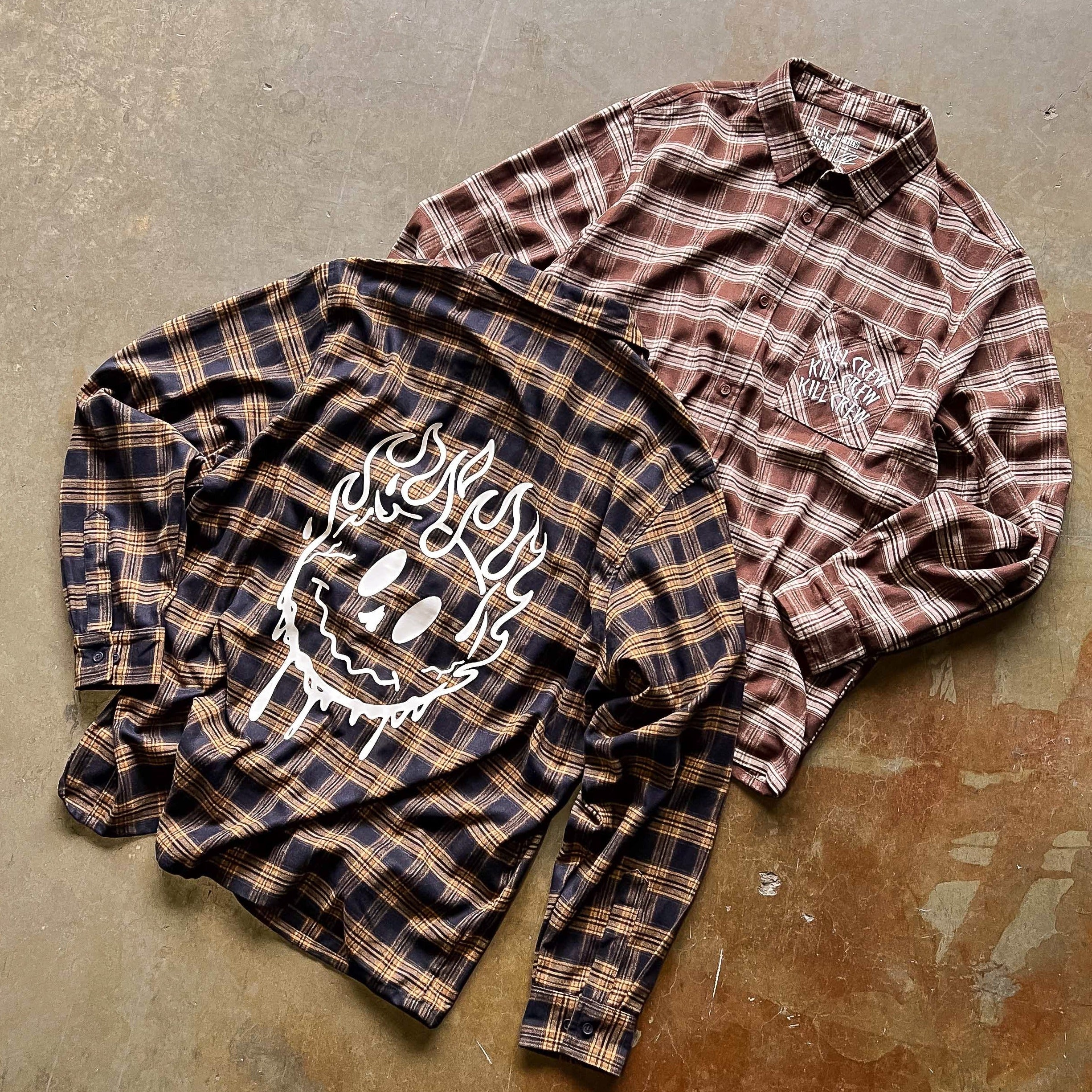 KILL CREW "SMILEY" FLANNEL - YELLOW - Image 4
