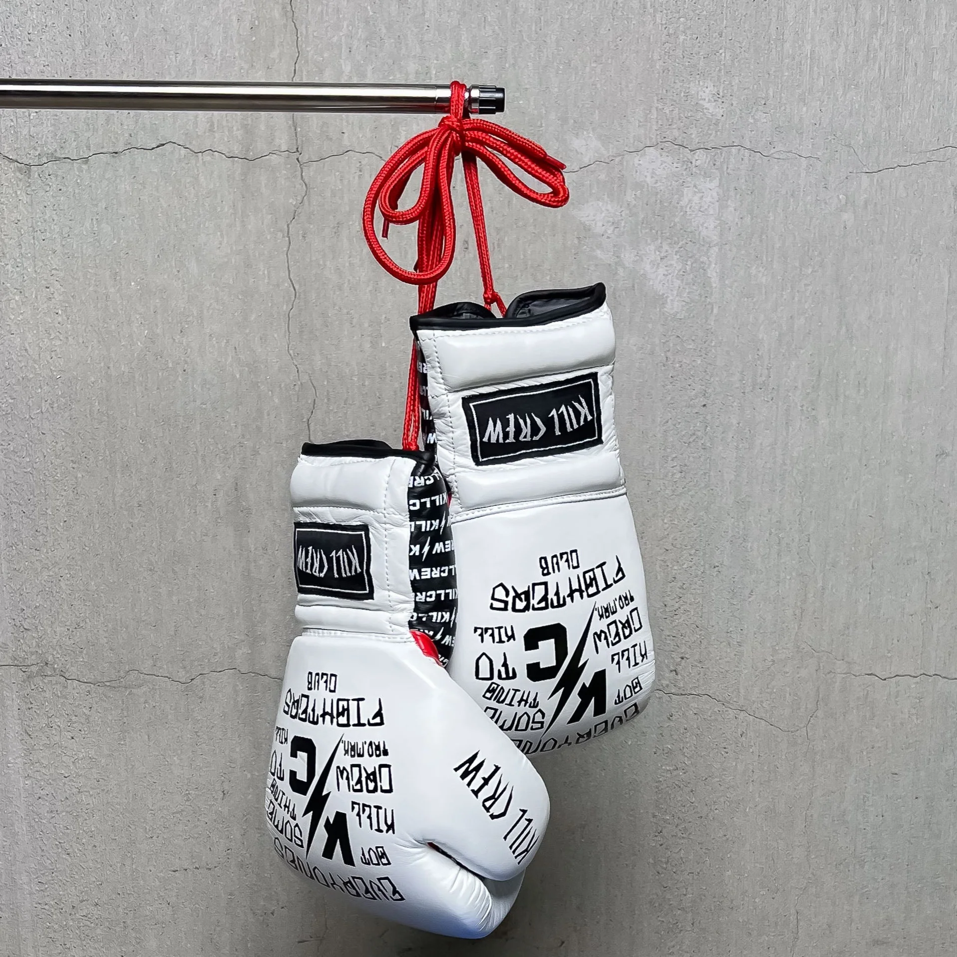 LACE UP BOXING GLOVES - WHITE - Image 2