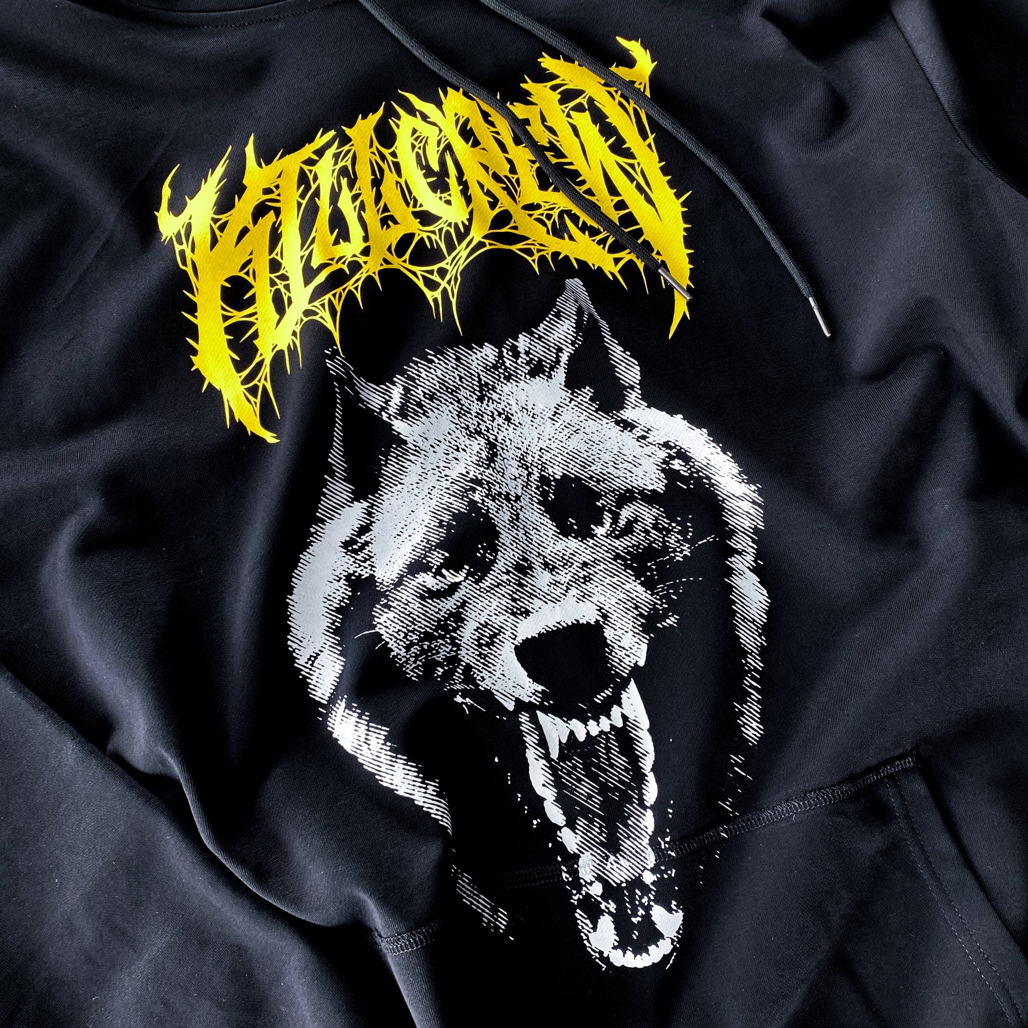 LONE WOLF HOODIE - BLACK - Image 4