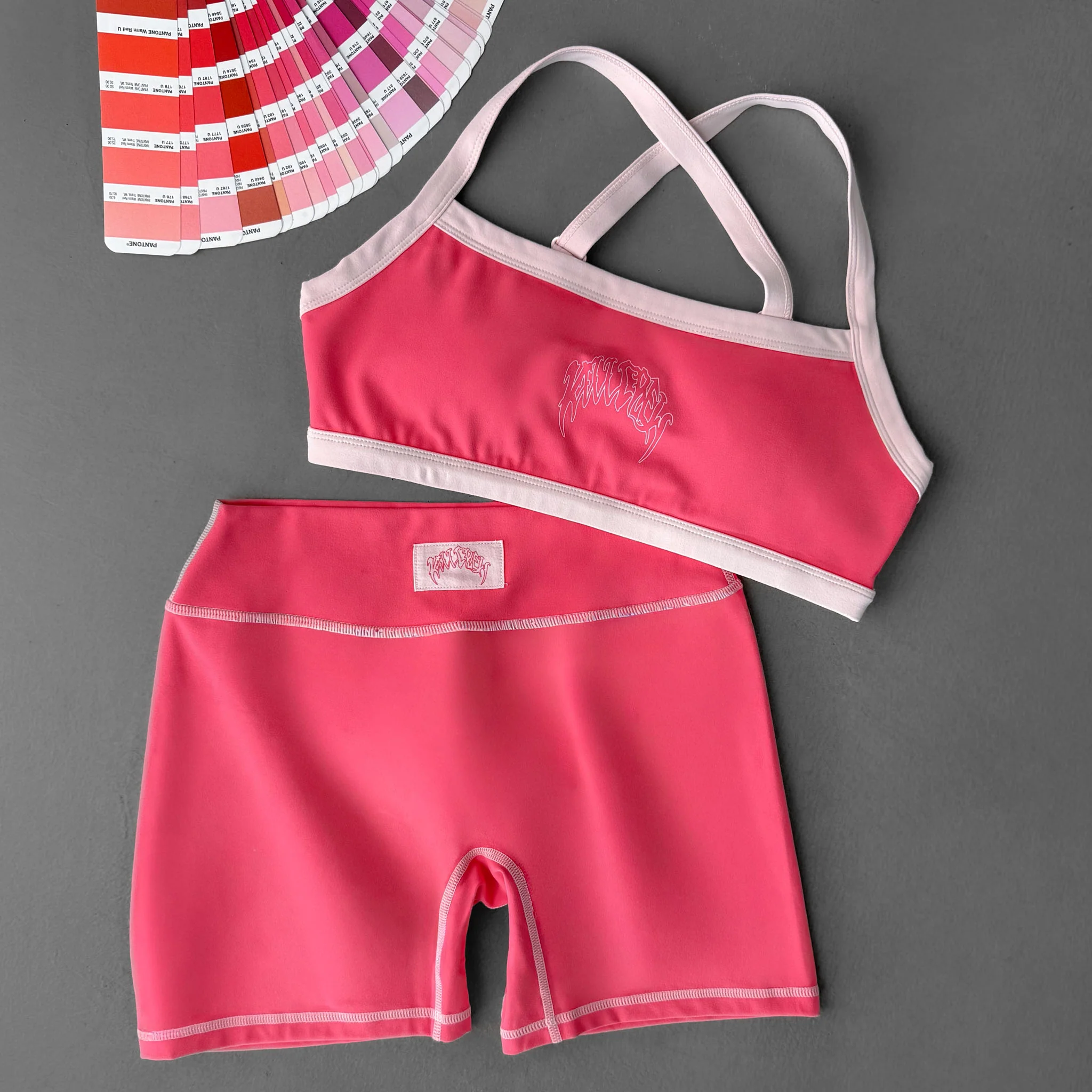 COLOR BLOCK SPORTS BRA - PINK - Image 4