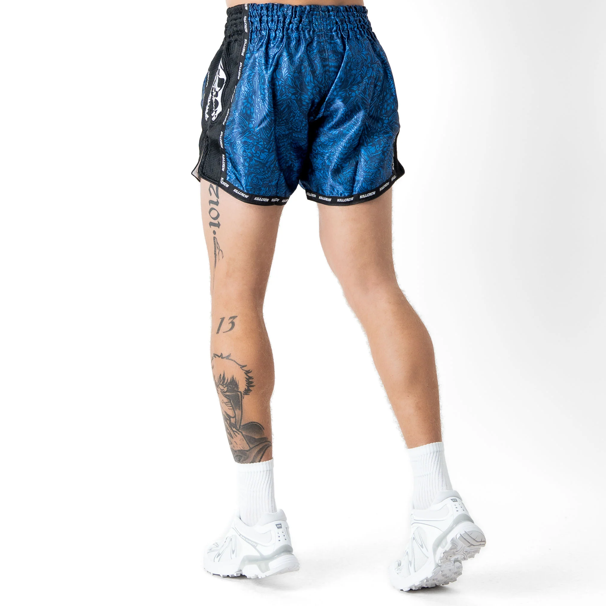 MUAY THAI FIGHT SHORTS - BLUE - Image 4