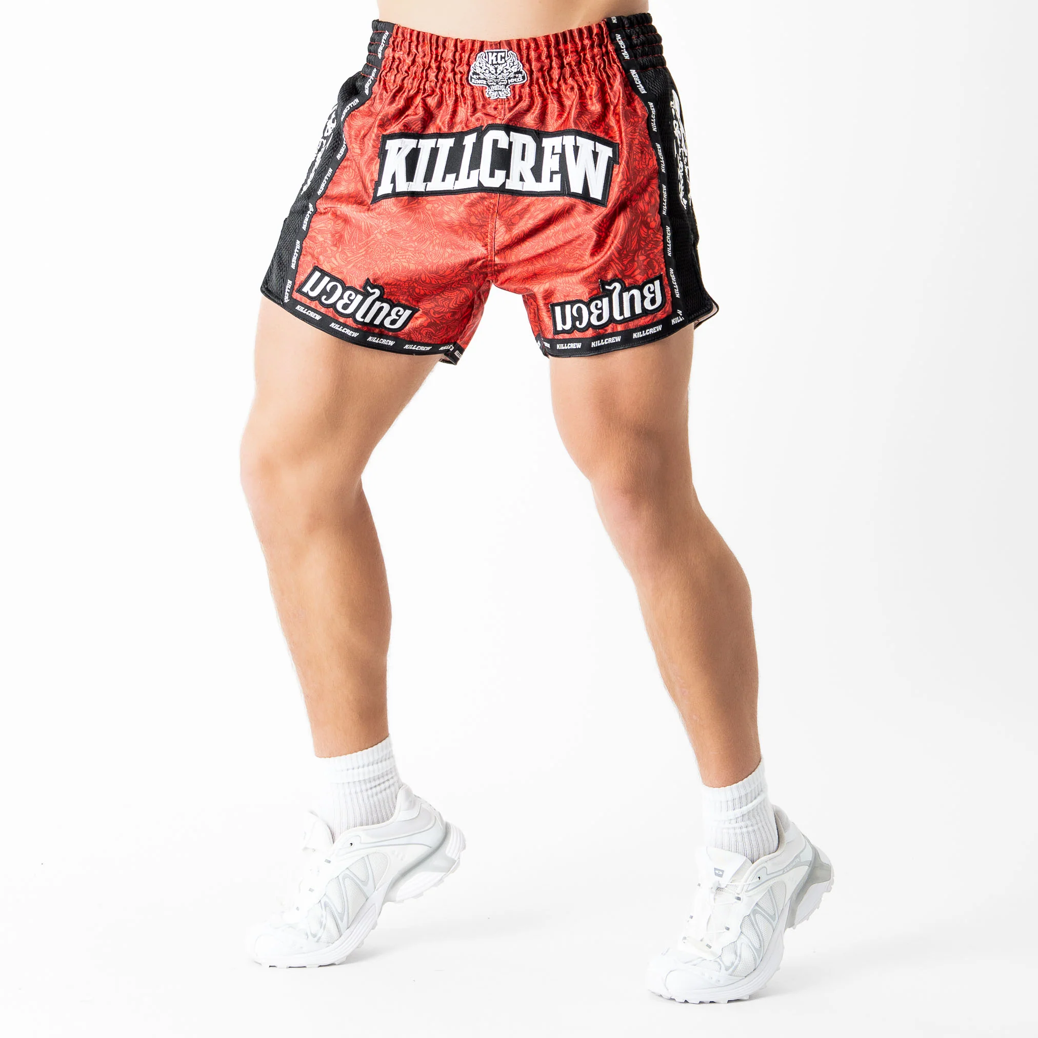 MUAY THAI FIGHT SHORTS - RED - Image 3
