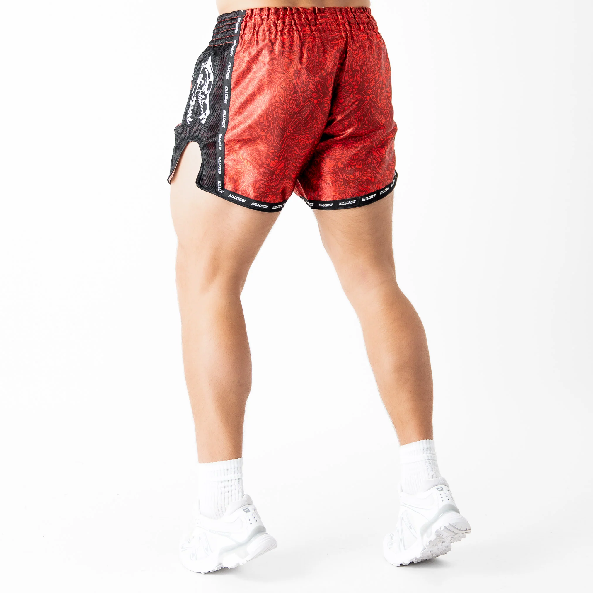 MUAY THAI FIGHT SHORTS - RED - Image 4