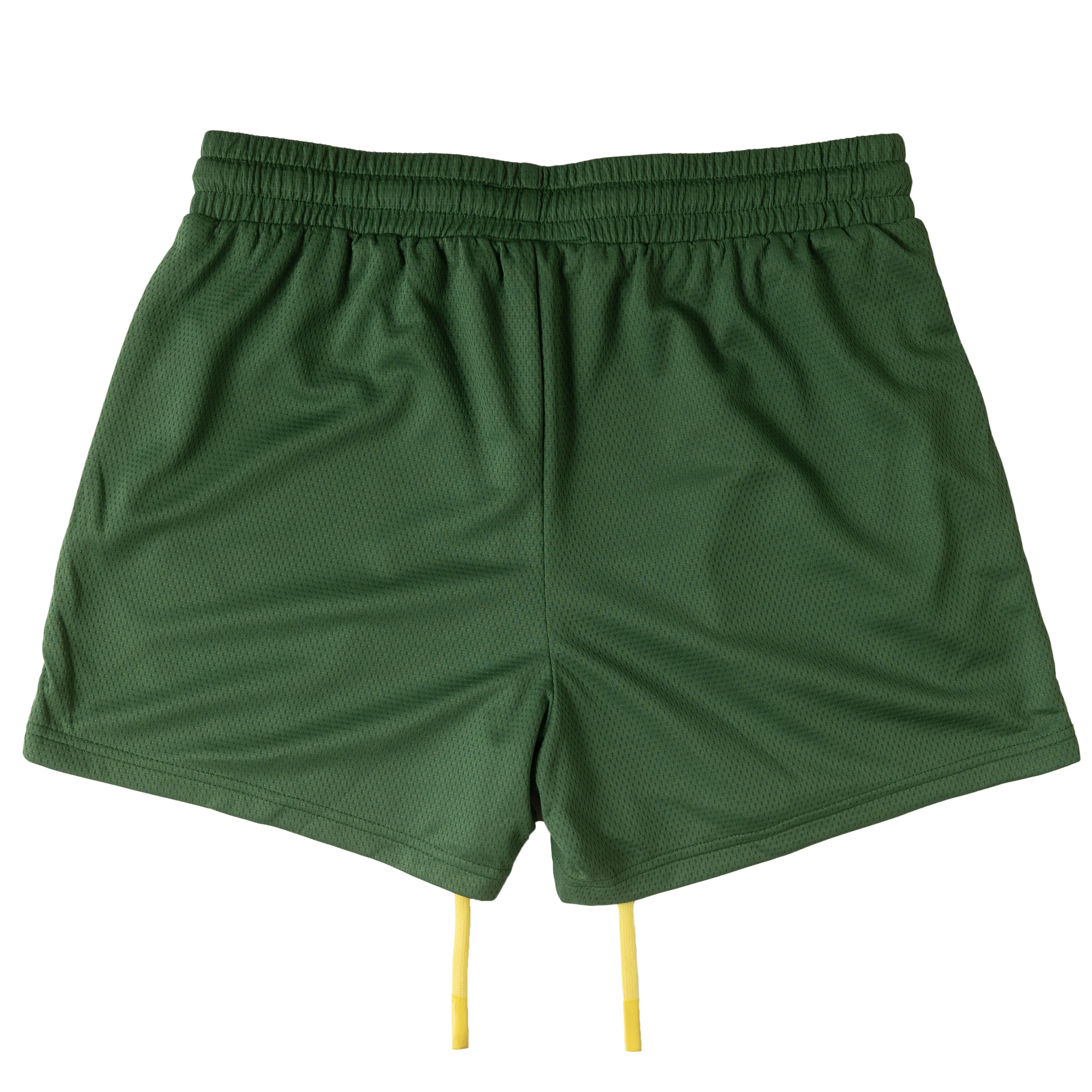 MUAY THAI FLAME SHORTS (MID THIGH CUT) - GREEN / YELLOW - Image 4