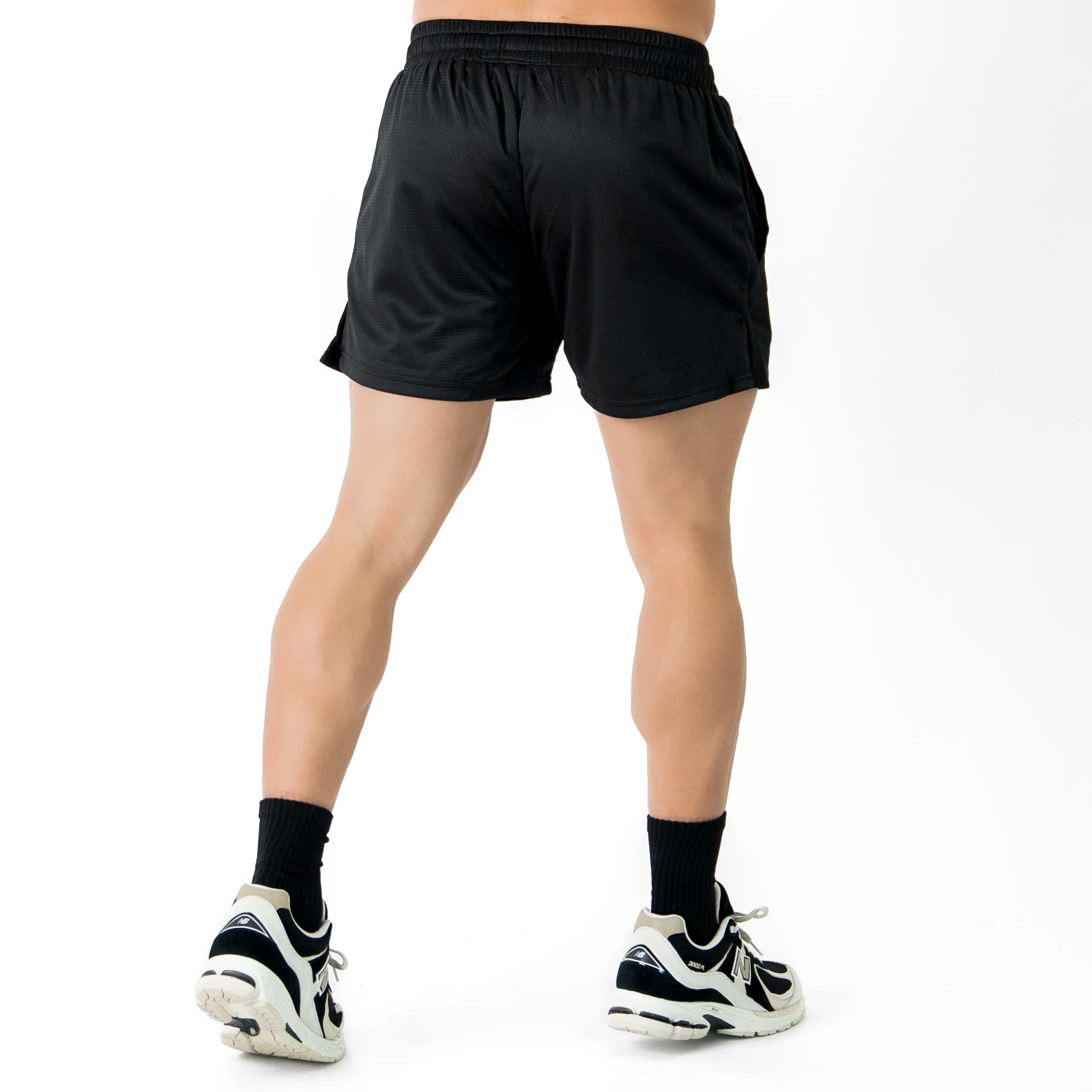 MUAY THAI SHORTS (MID THIGH CUT) - BLACKOUT - Image 4
