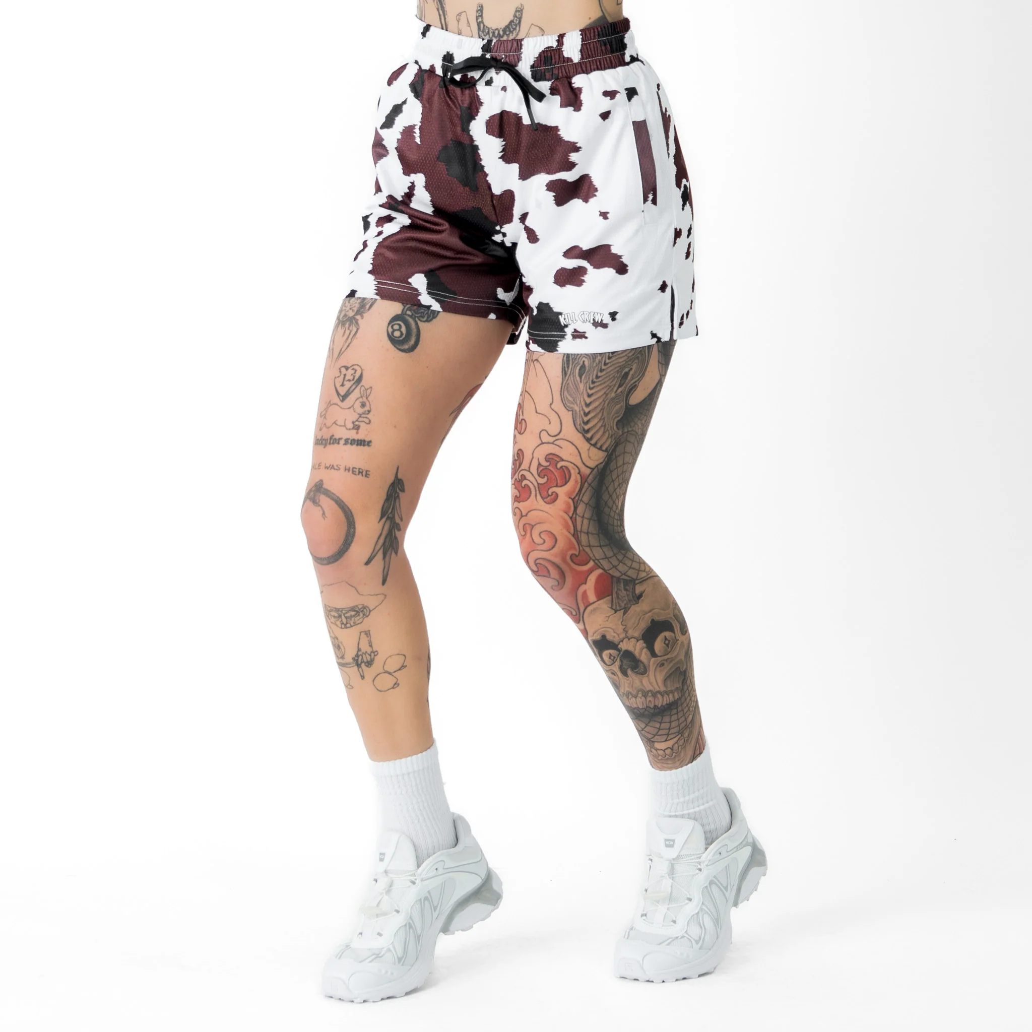 MOO THAI SHORTS (MID THIGH CUT) - BROWN COW - Image 5