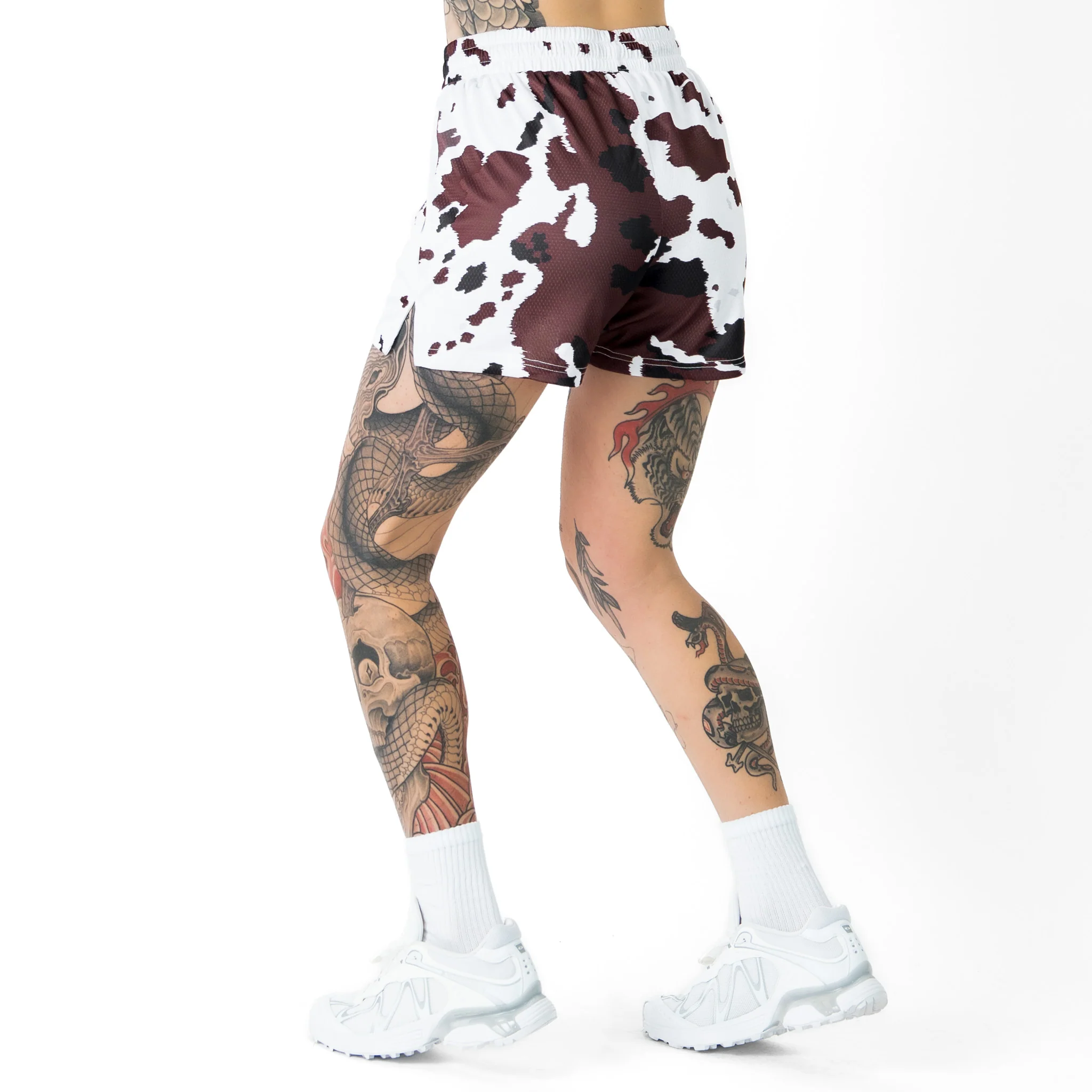 MOO THAI SHORTS (MID THIGH CUT) - BROWN COW - Image 6