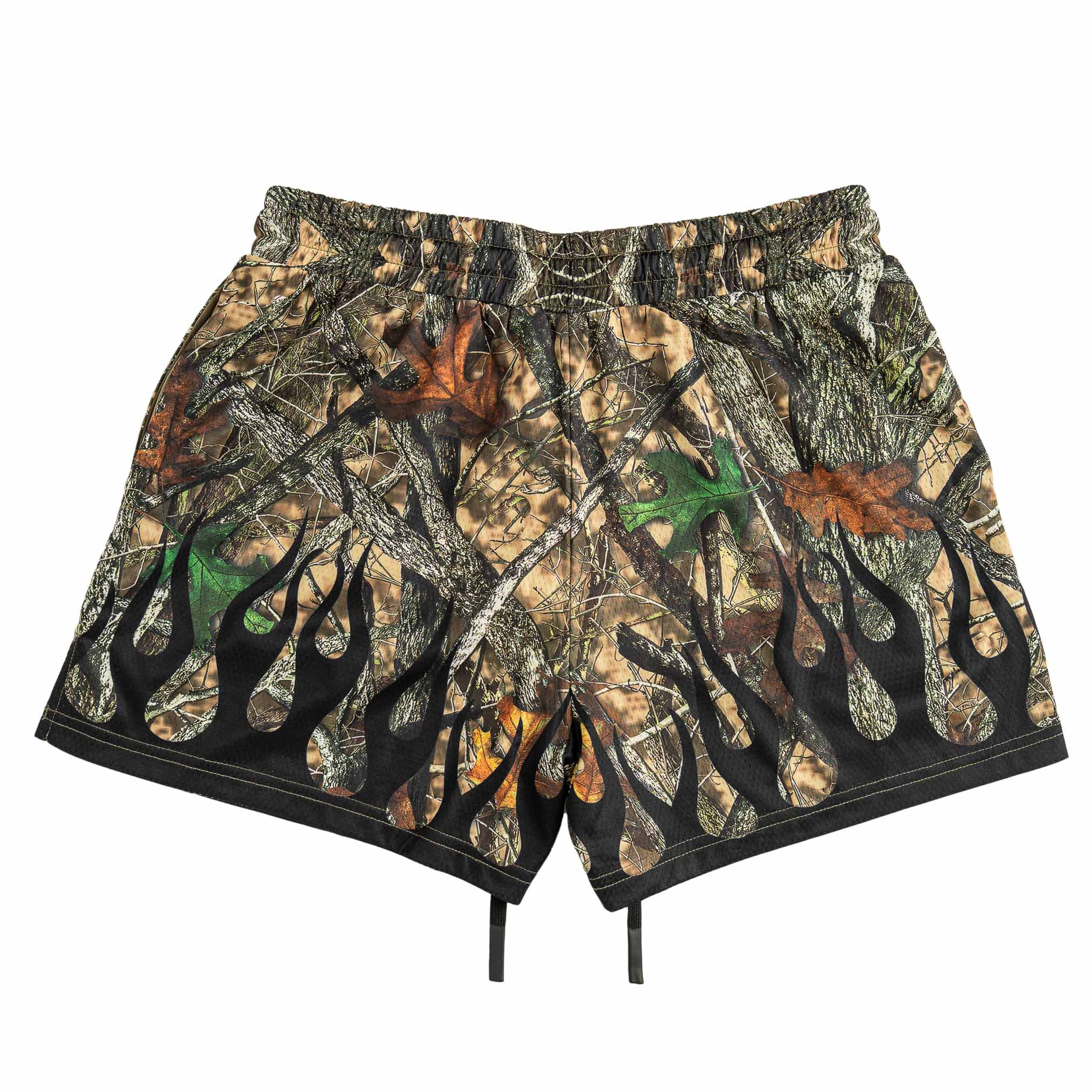MUAY THAI SHORTS (MID THIGH CUT) WILDFIRE - BLACK - Image 7