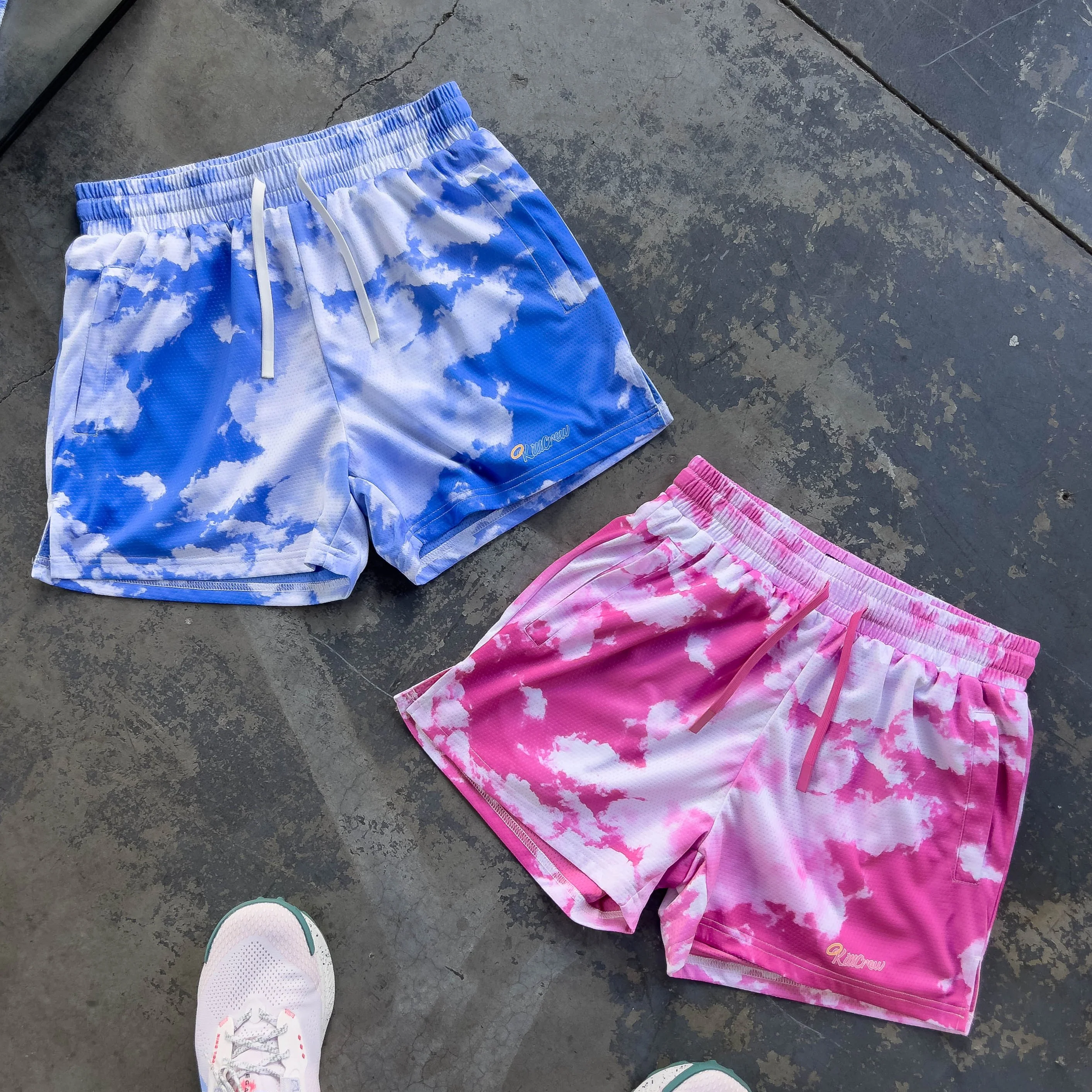 MUAY THAI SHORTS (MID THIGH CUT) CLOUD - PINK - Image 3