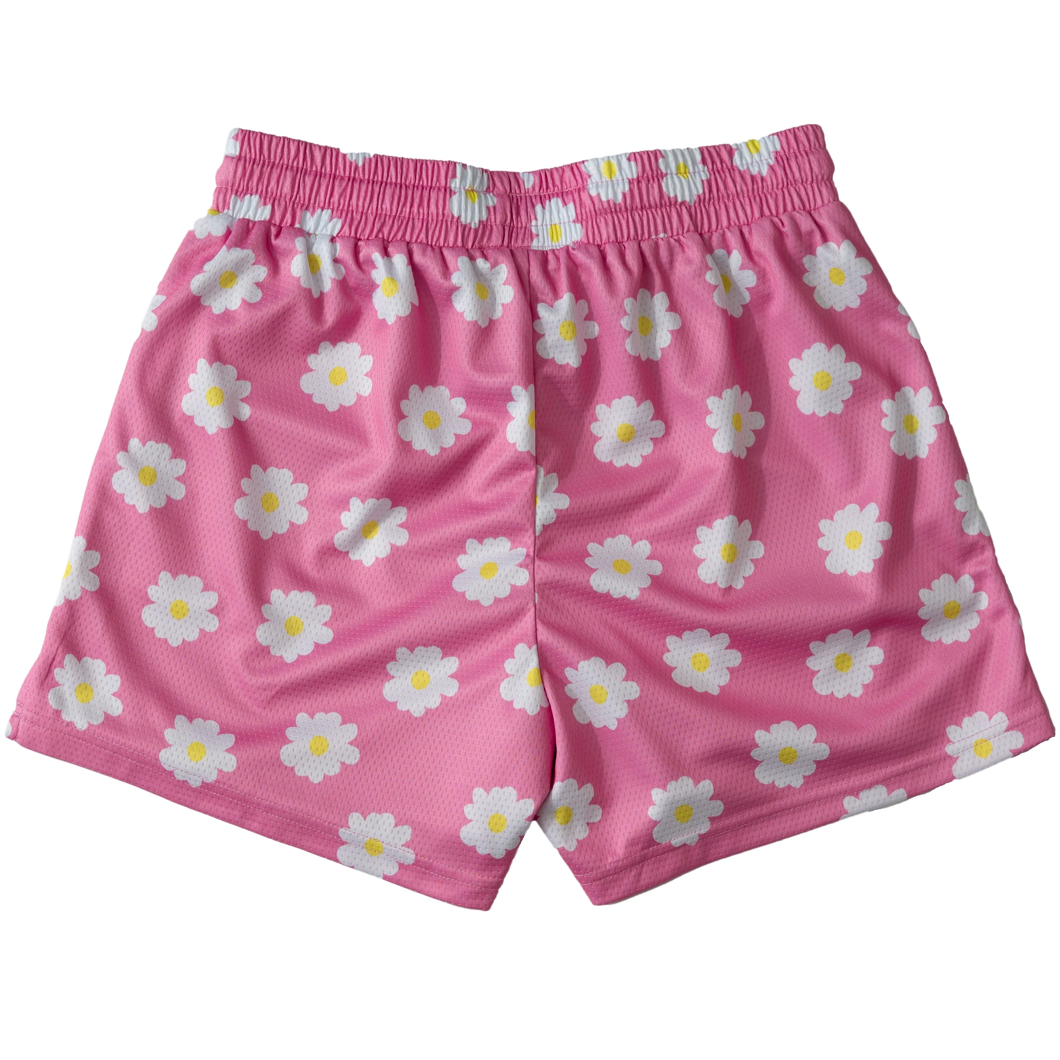 MUAY THAI SHORTS (MID THIGH CUT) DAISY - PINK - Image 7
