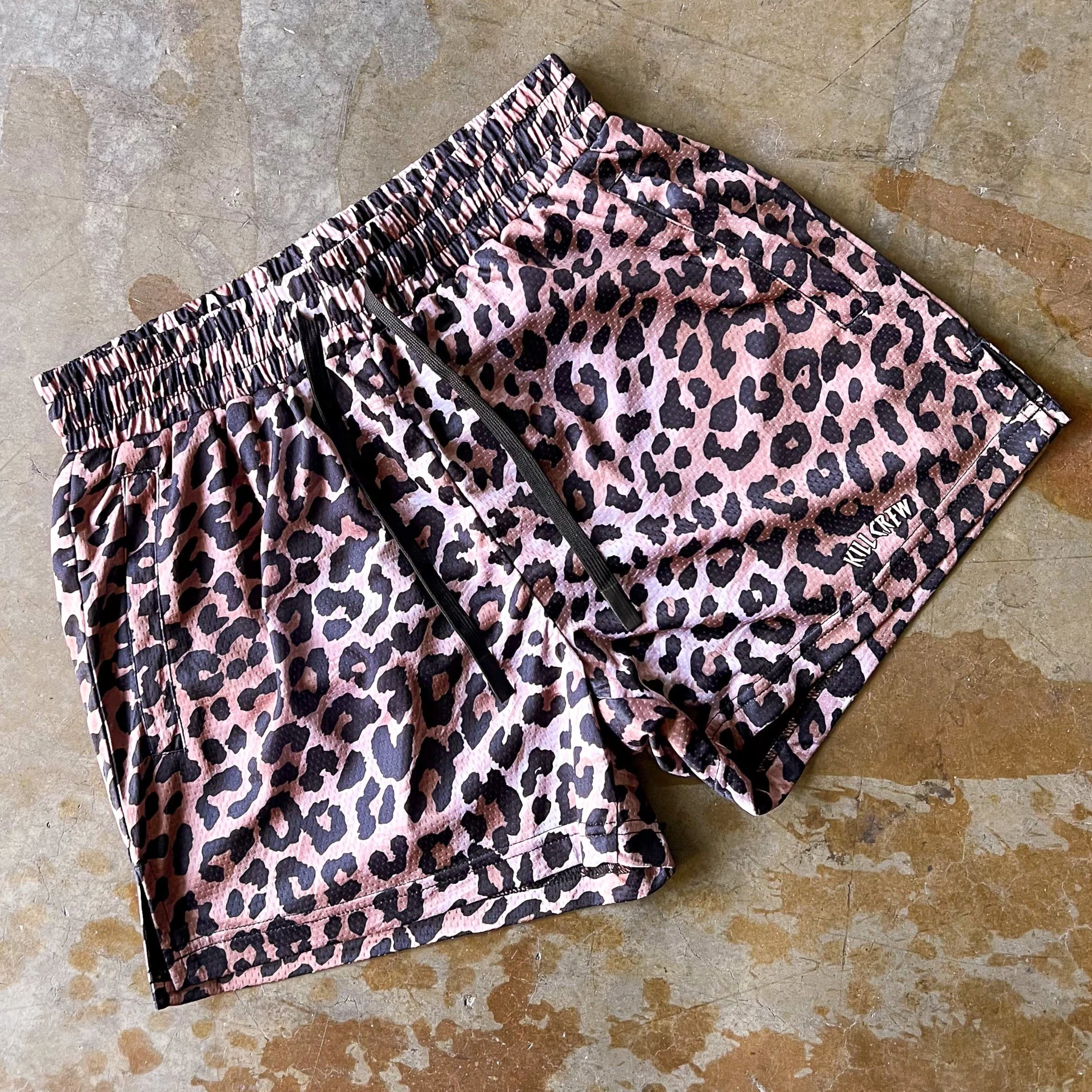 MUAY THAI SHORTS (MID THIGH CUT) - LEOPARD - Image 2