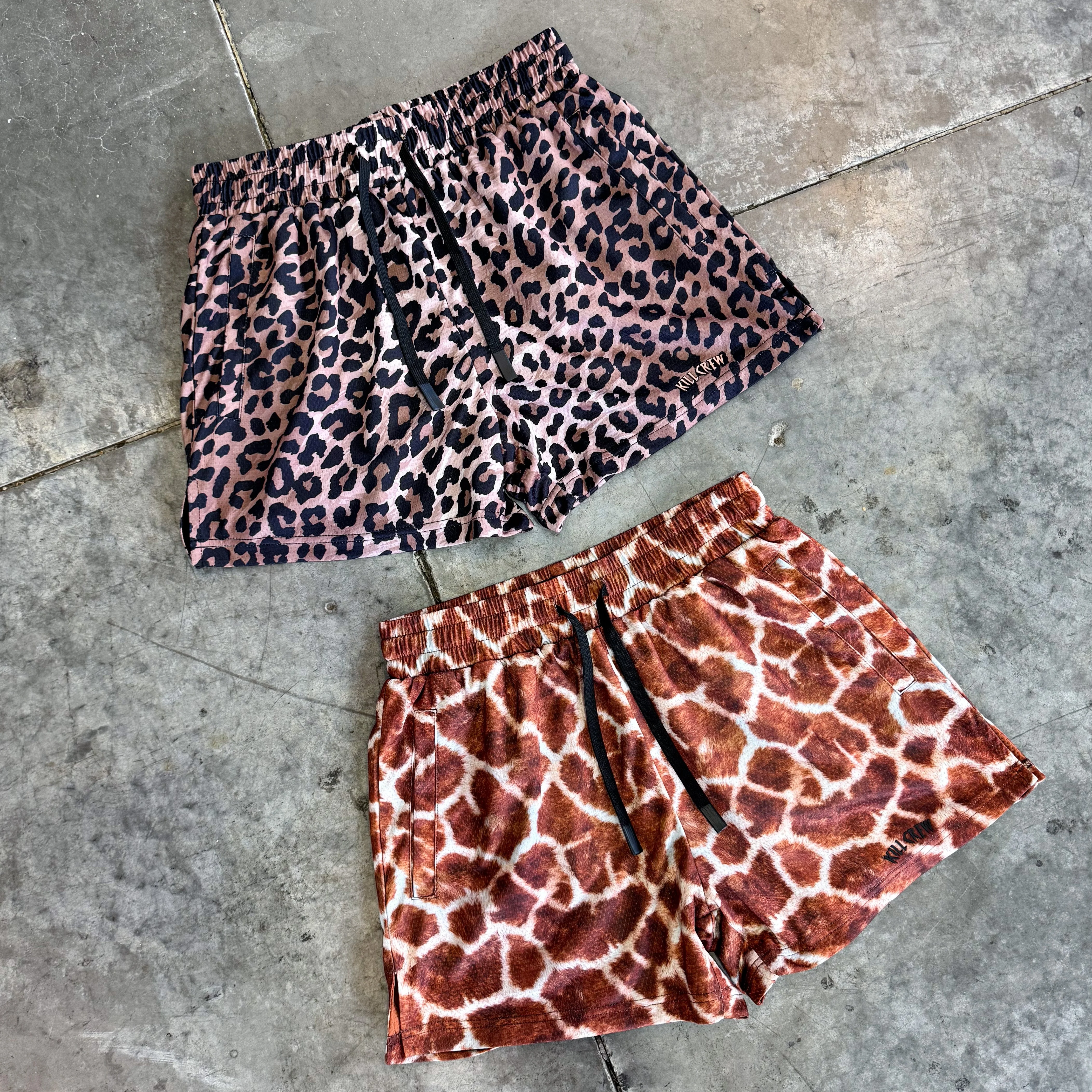 MUAY THAI SHORTS (MID THIGH CUT) - LEOPARD - Image 3