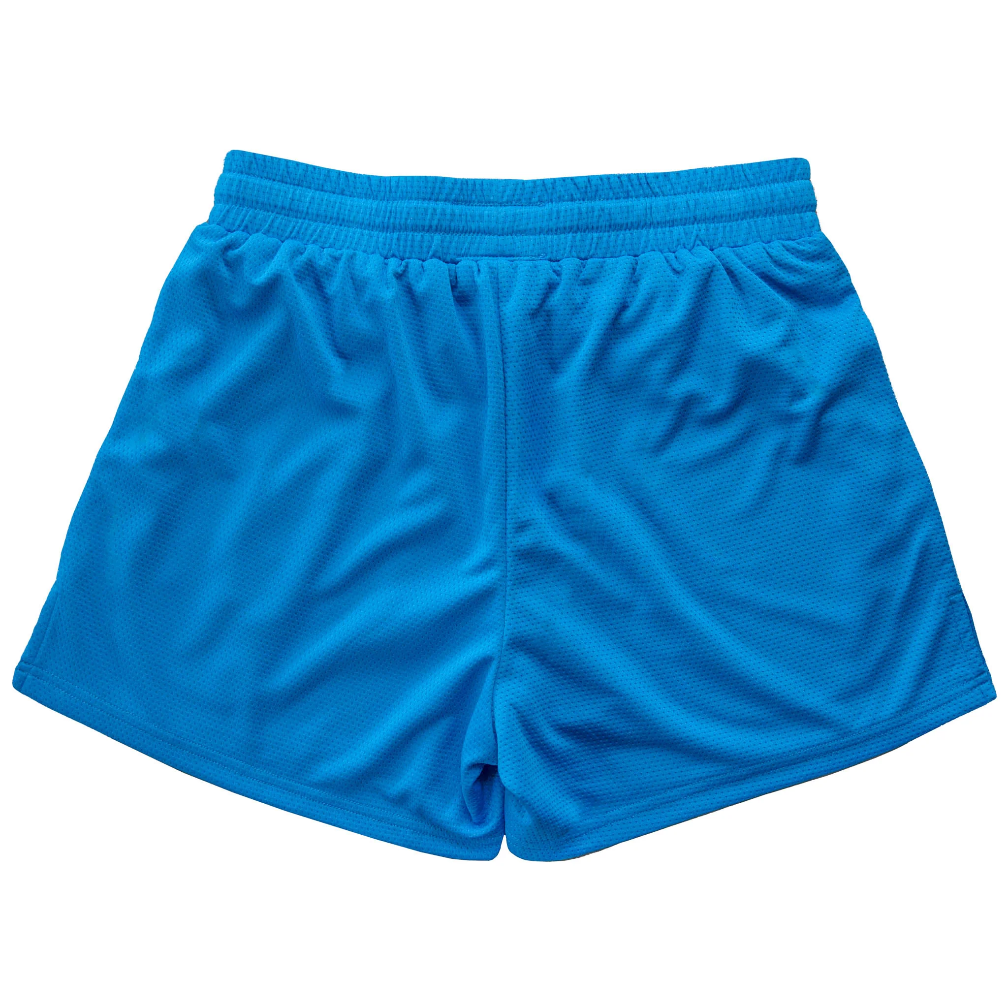 MUAY THAI SHORTS (MID THIGH CUT) - HIGHLIGHTER BLUE - Image 8