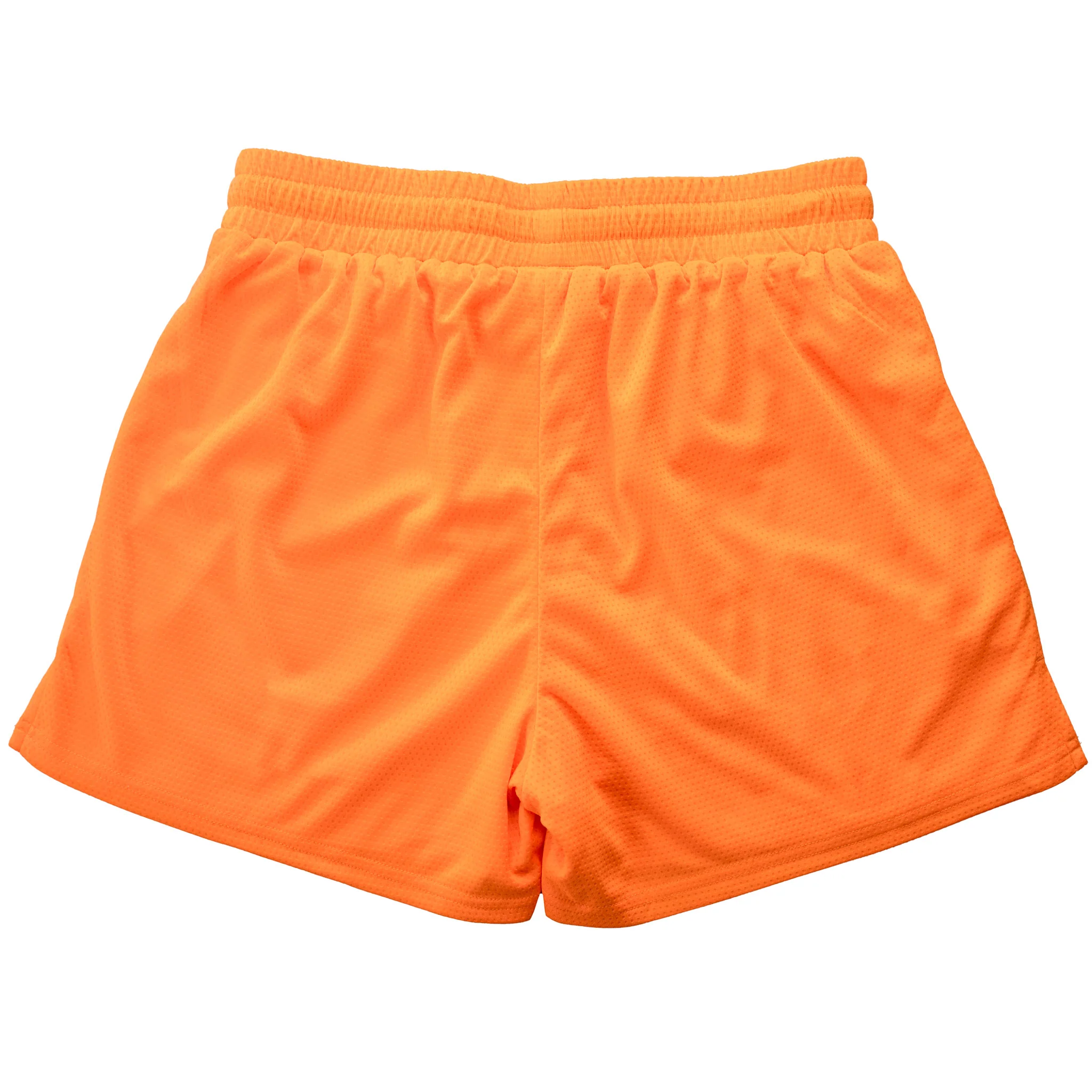MUAY THAI SHORTS (MID THIGH CUT) - HIGHLIGHTER ORANGE - Image 8