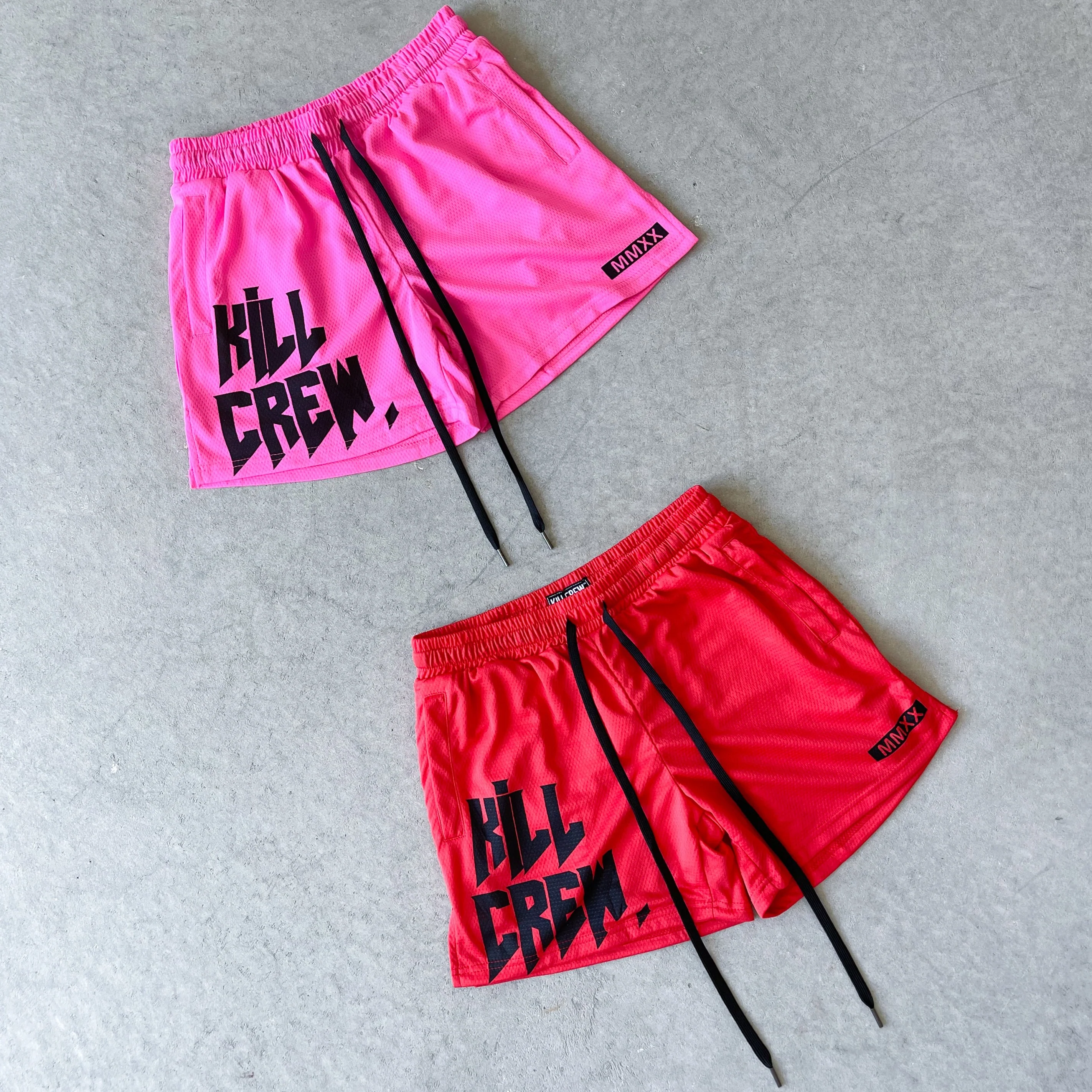 MUAY THAI SHORTS (MID THIGH CUT) - PINK - Image 3