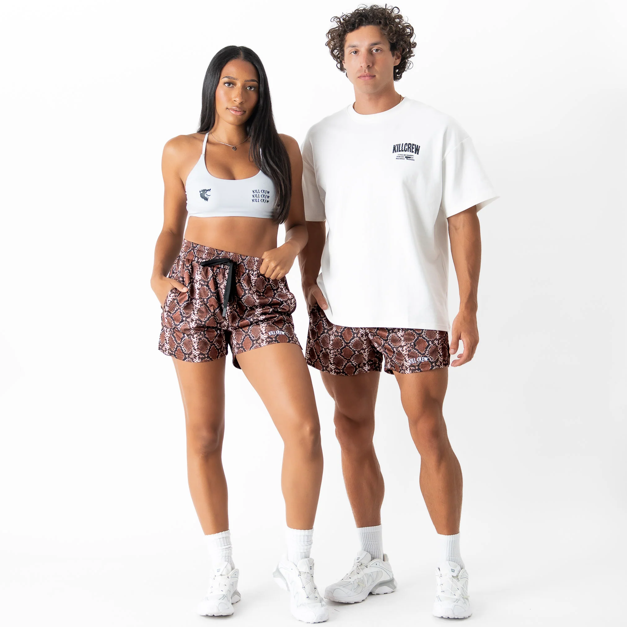 MUAY THAI SHORTS (MID THIGH CUT) - RATTLESNAKE - Image 2