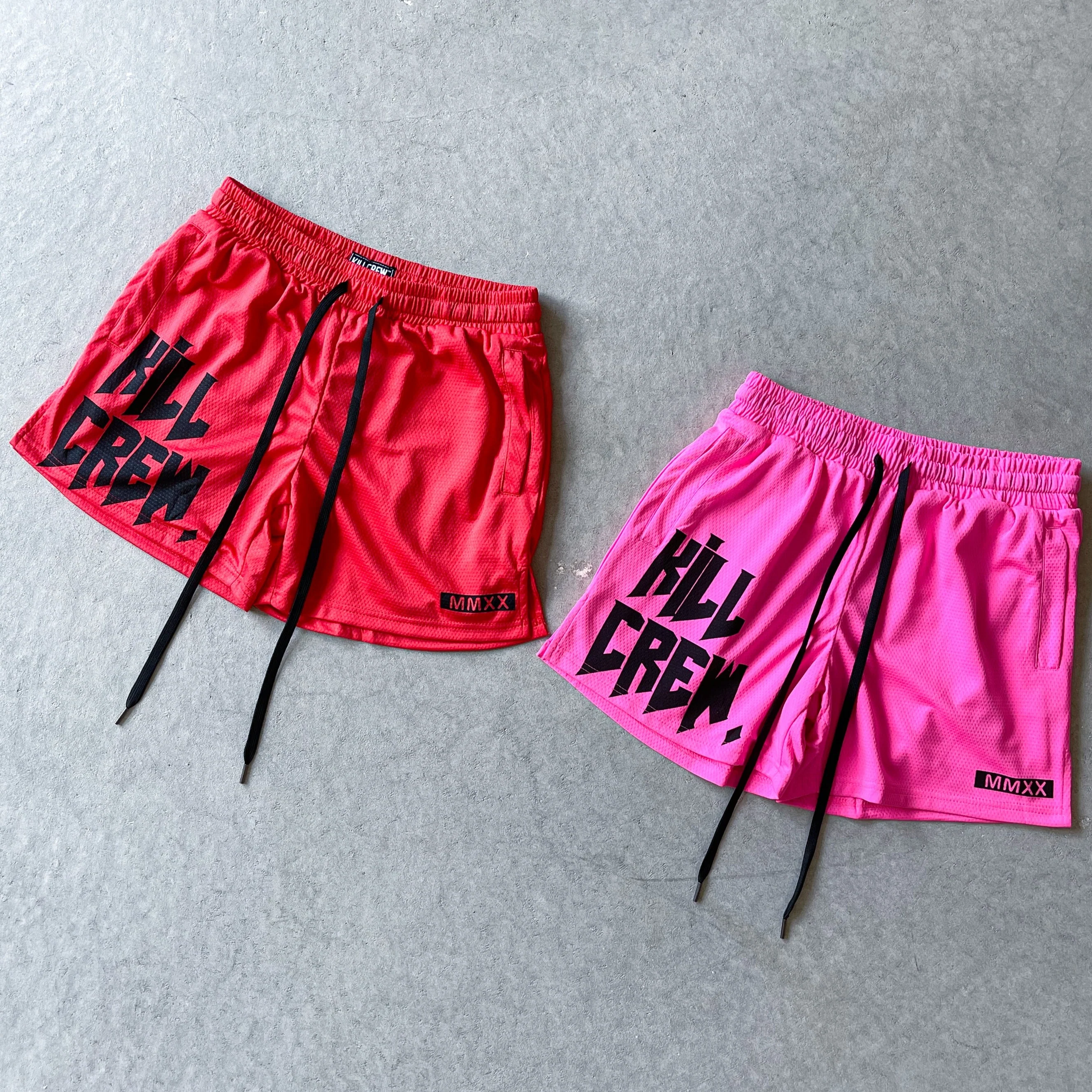 MUAY THAI SHORTS (MID THIGH CUT) v2 - RED - Image 3