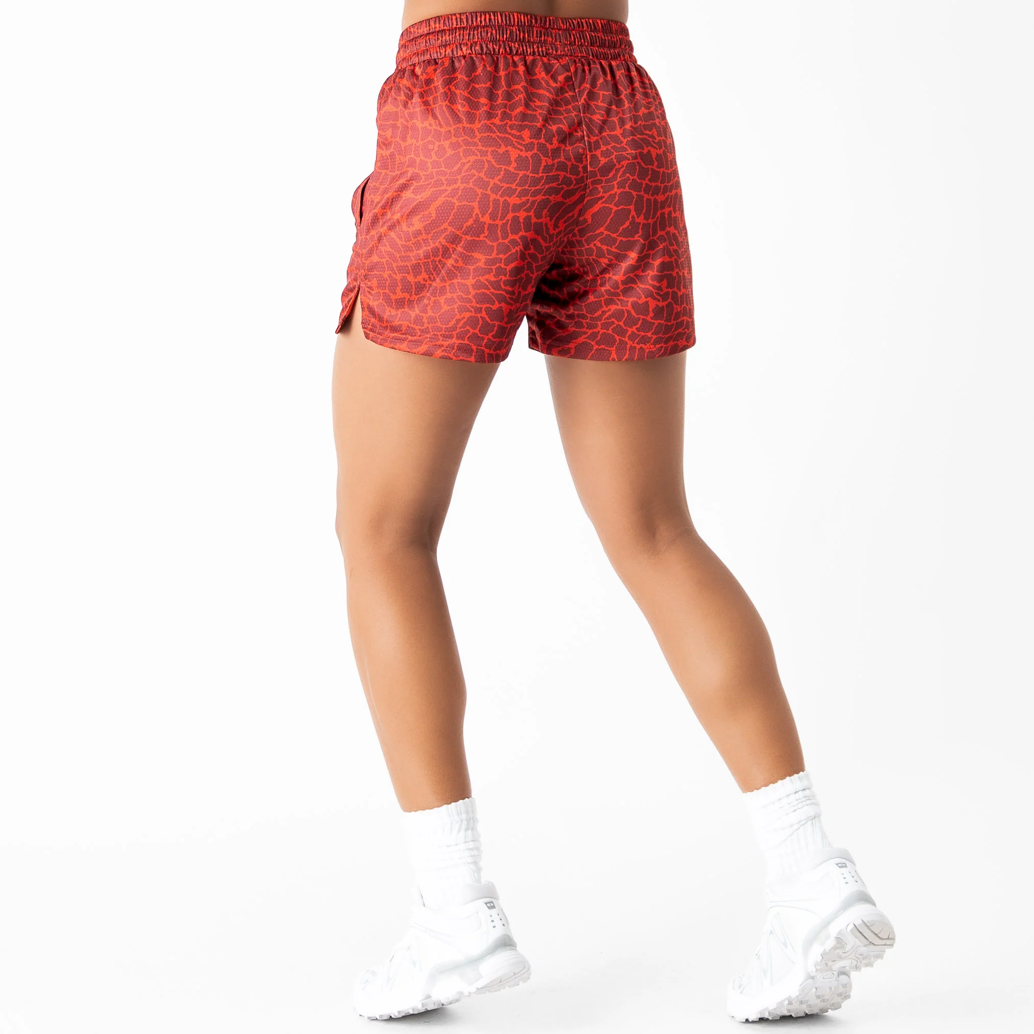 MUAY THAI SHORTS (MID THIGH CUT) - RED CROCODILE - Image 6