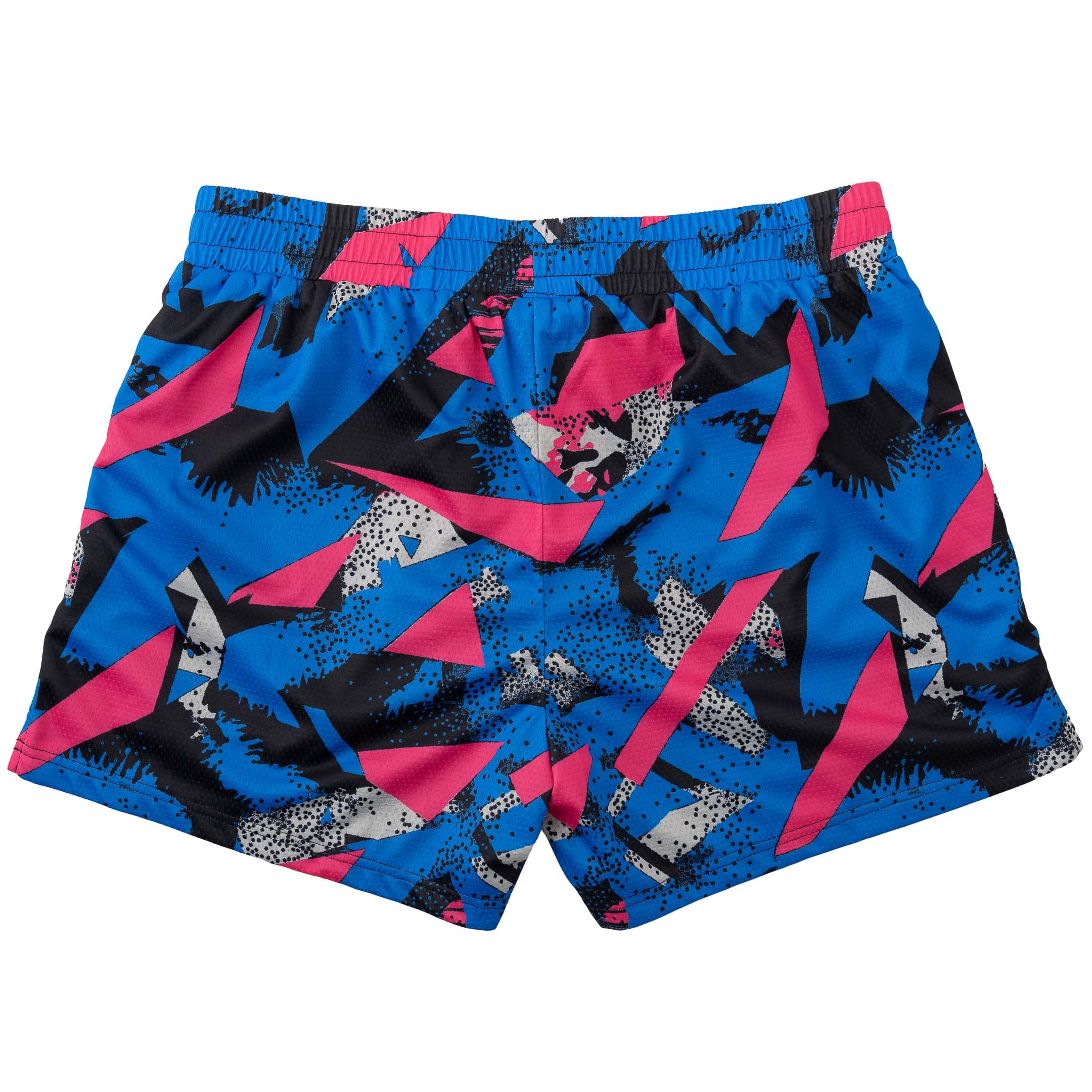 MUAY THAI SHORTS (MID THIGH CUT) RETRO - 80s BLUE - Image 5