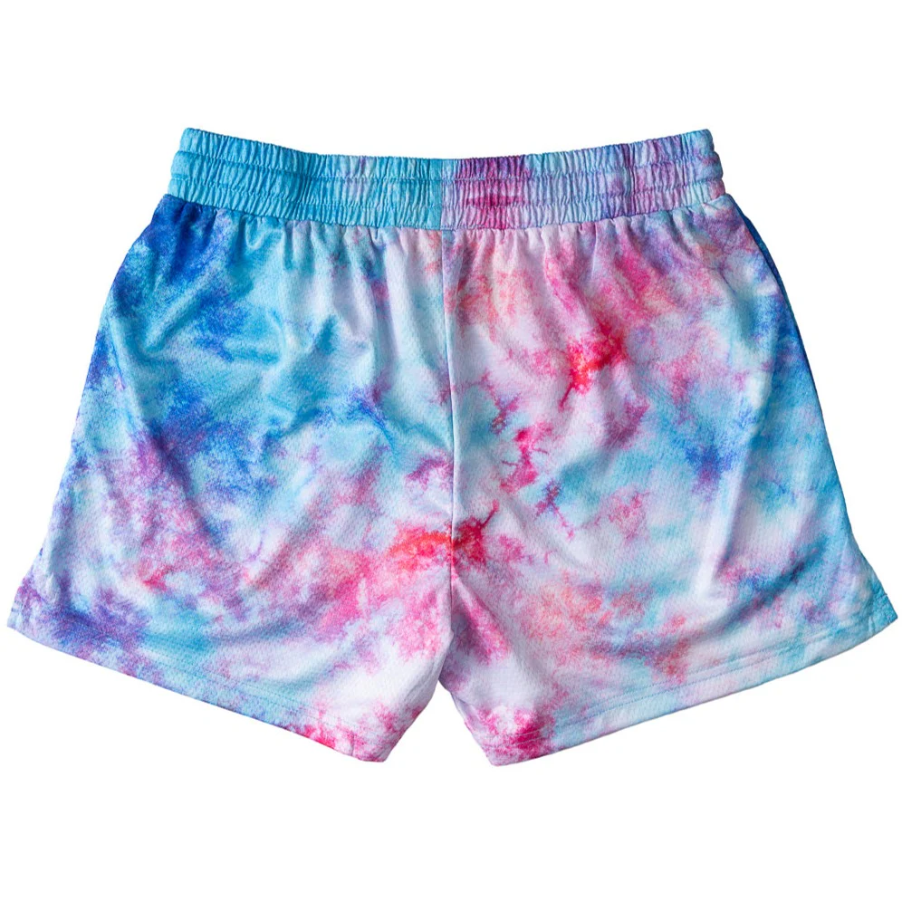 MUAY THAI SHORTS (MID THIGH CUT) TIE DYE - COTTON CANDY - Image 7