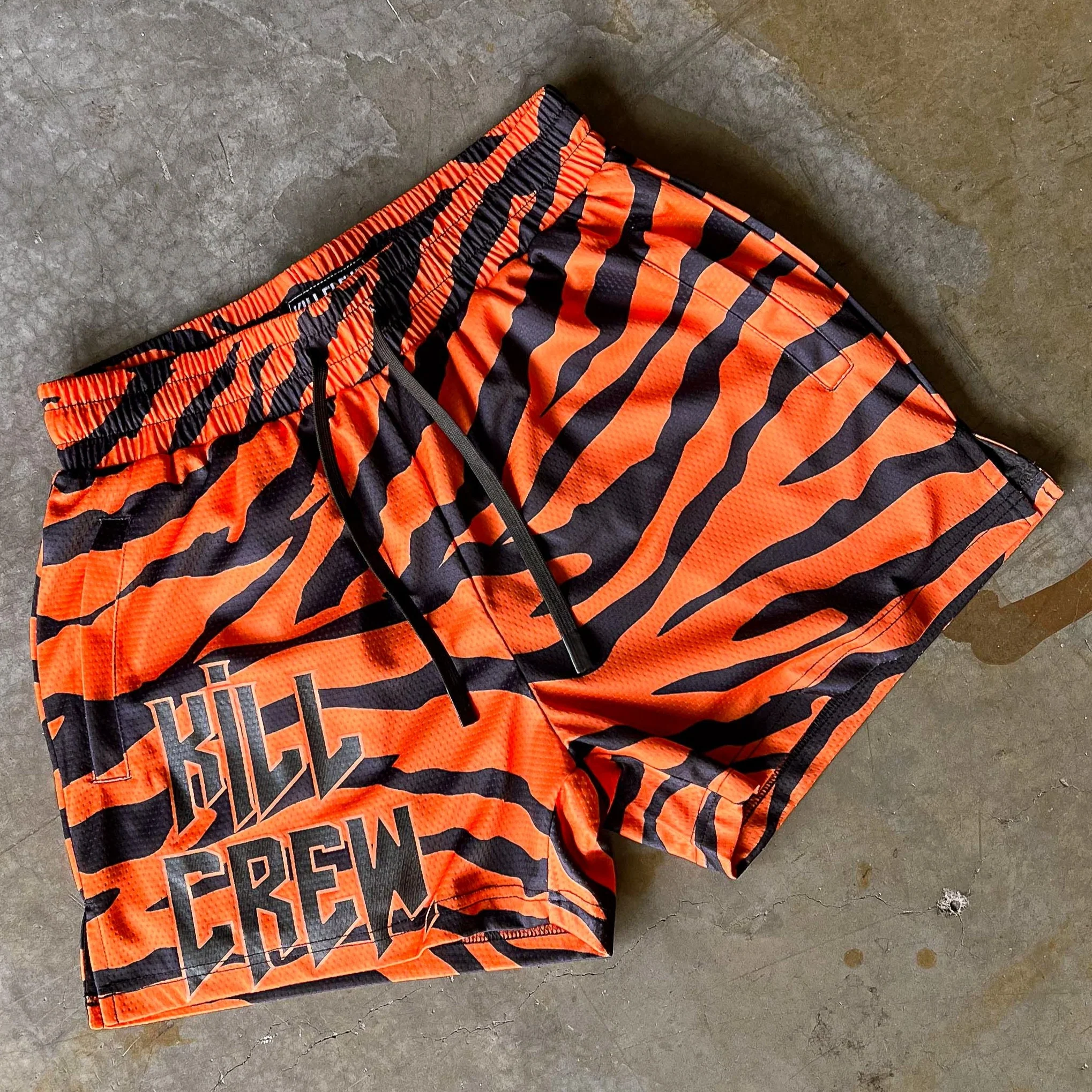 MUAY THAI SHORTS (MID THIGH CUT) - TIGER - Image 2