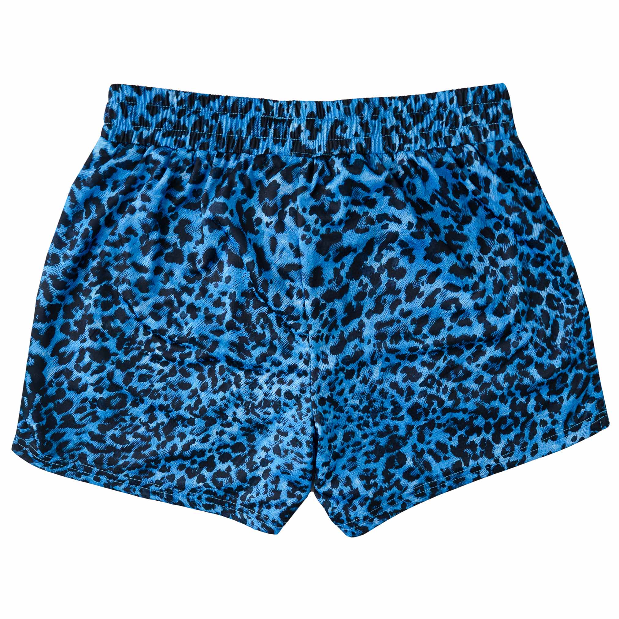 MUAY THAI SHORTS (MID THIGH CUT) - BLUE LEOPARD - Image 8