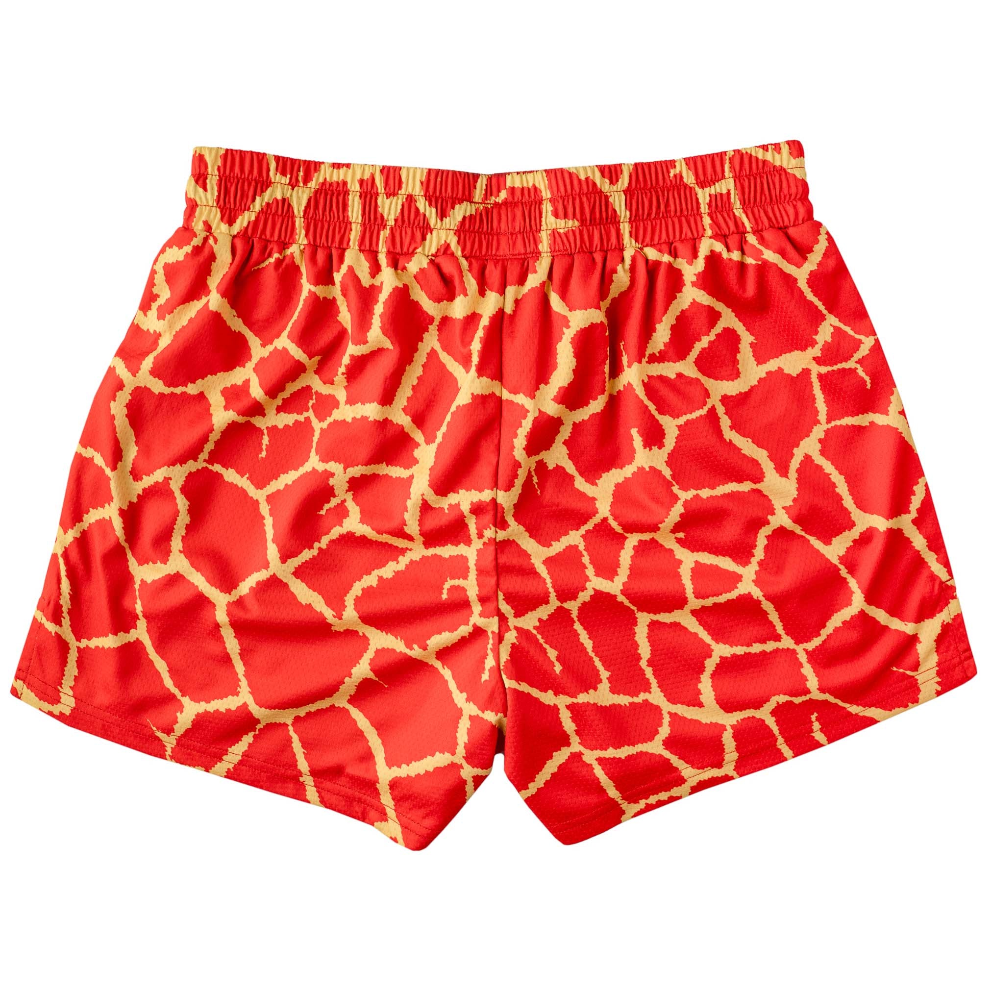 MUAY THAI SHORTS (MID THIGH CUT) - RED GIRAFFE - Image 8