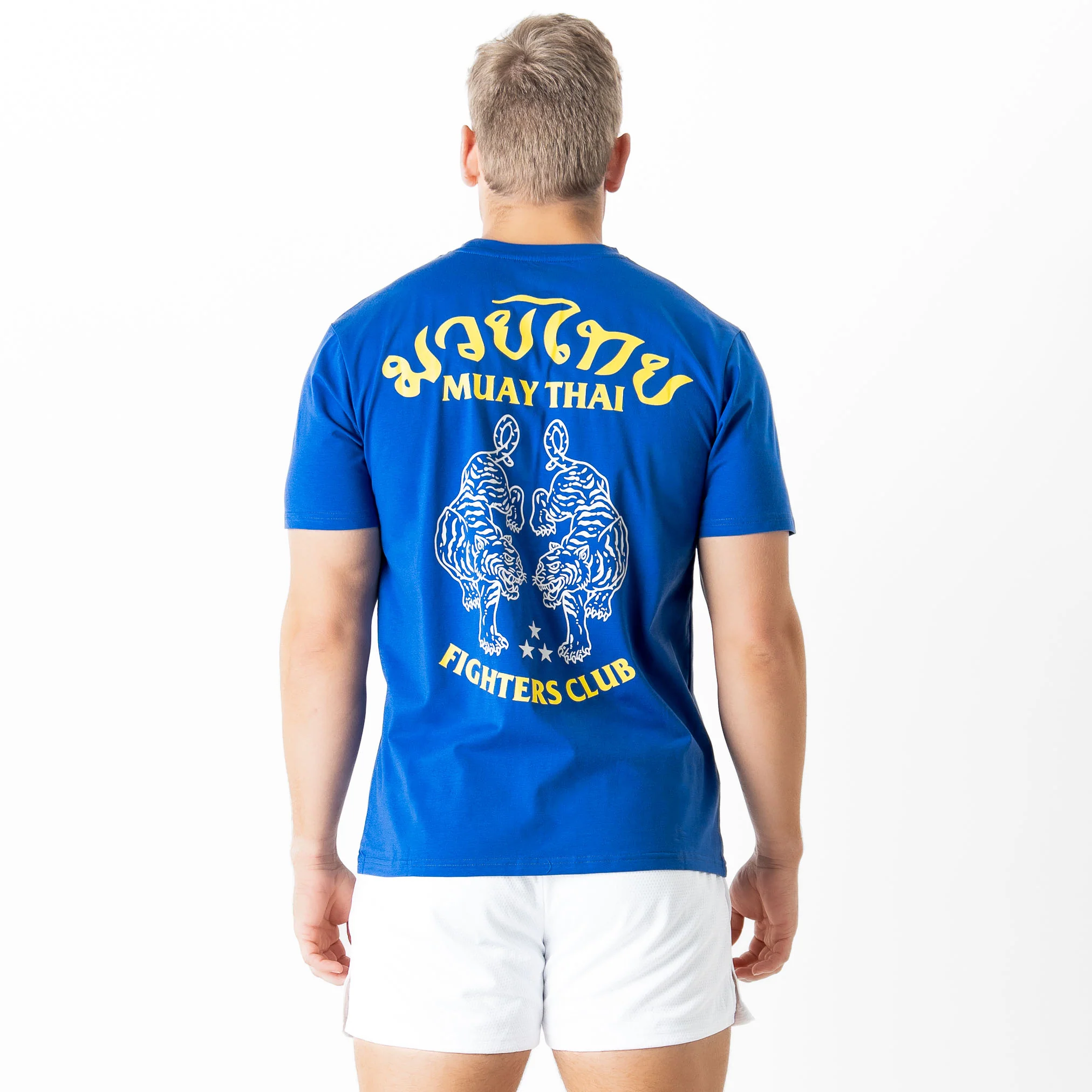 MUAY THAI TWIN TIGER T-SHIRT - BLUE - Image 4