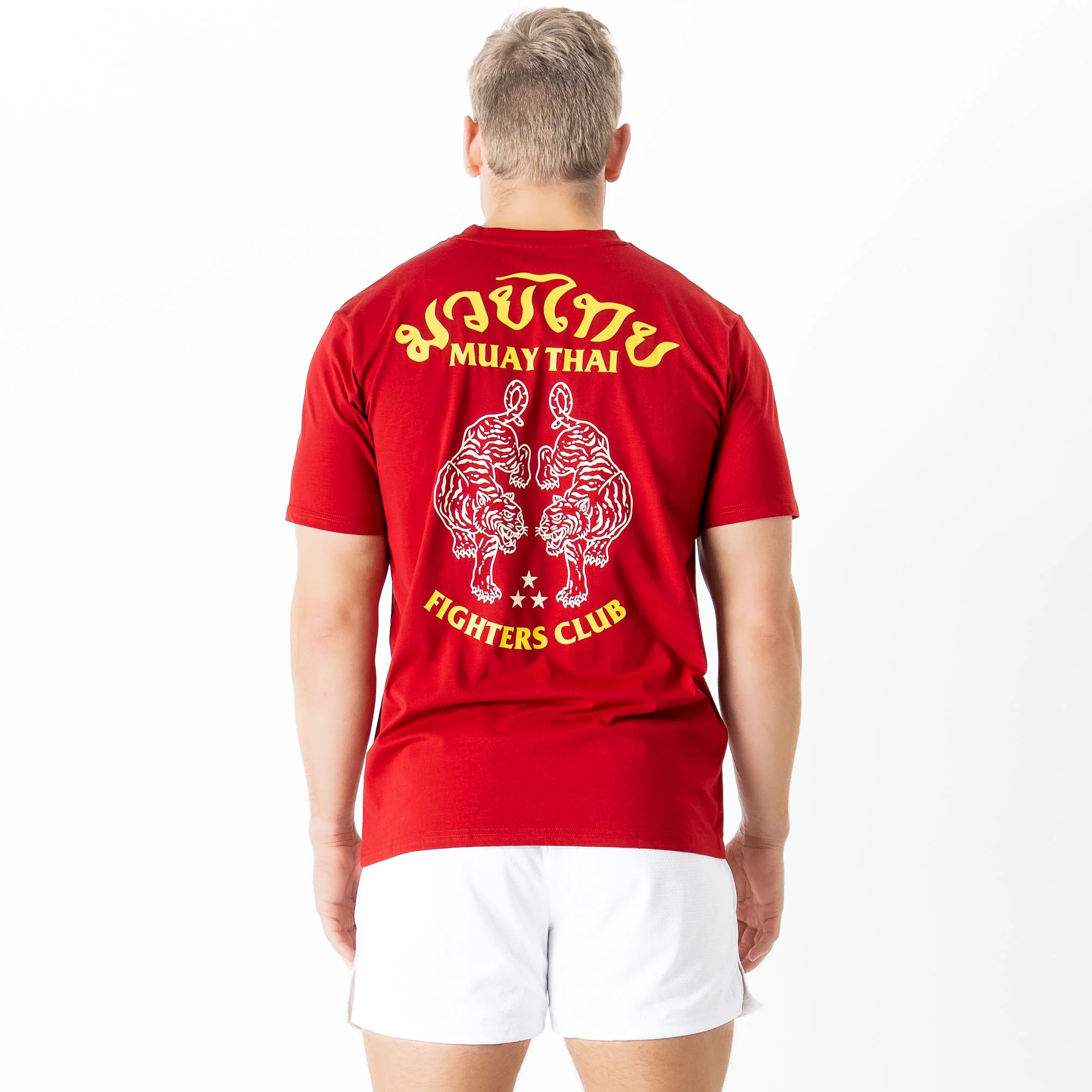 MUAY THAI TWIN TIGER T-SHIRT - RED - Image 4