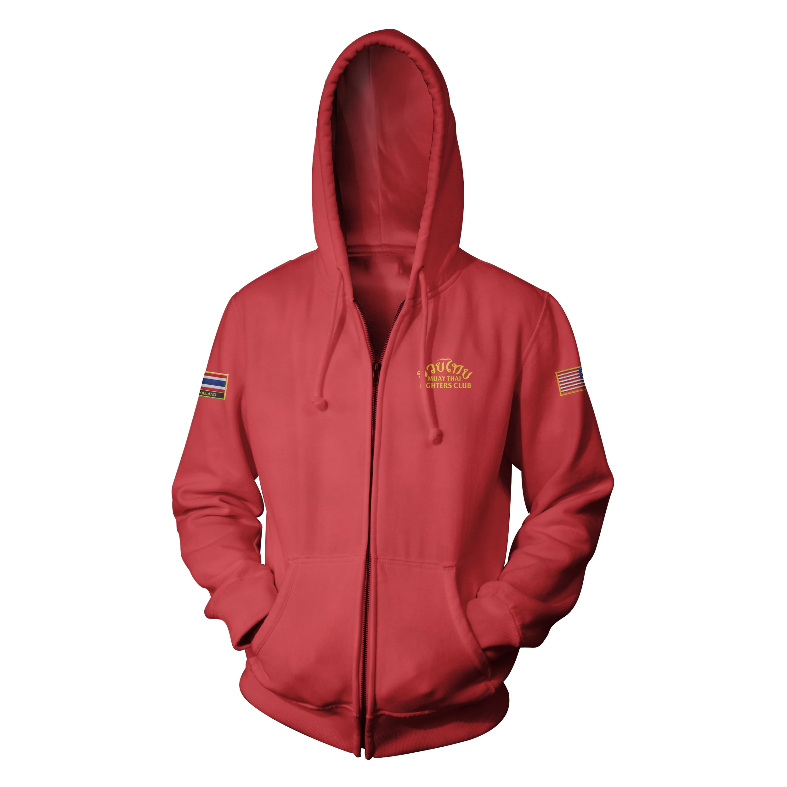 MUAY THAI TWIN TIGER ZIP UP - RED - Image 2
