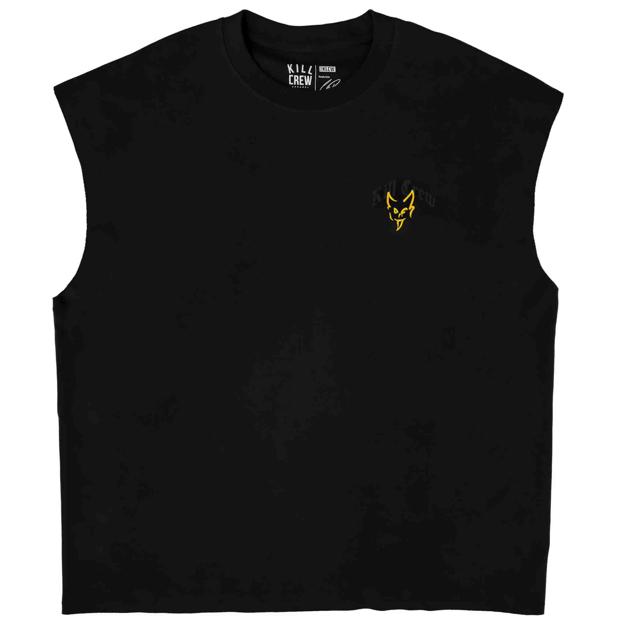 NATURAL COTTON CUTOFF "DESTROY" - BLACK - Image 6