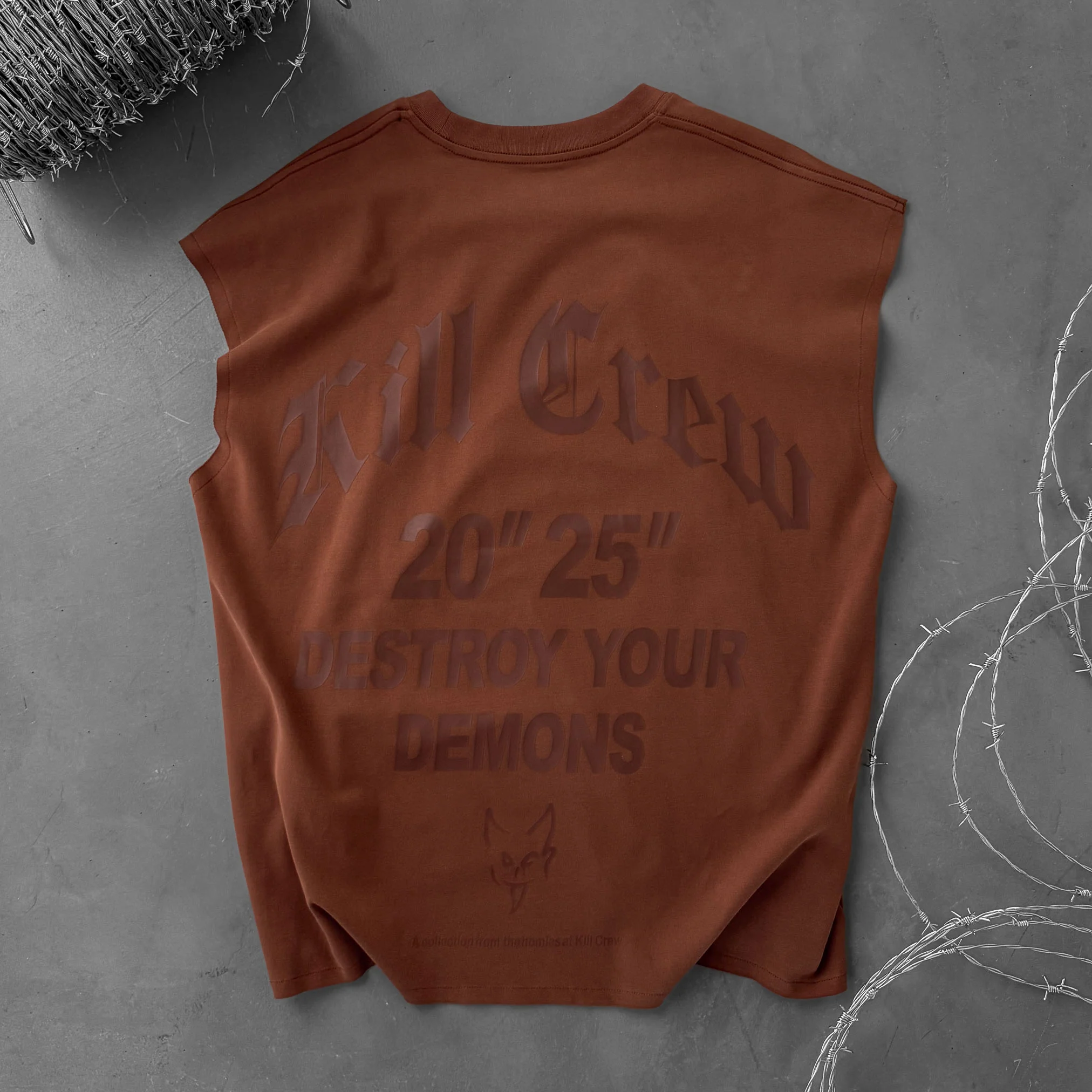 NATURAL COTTON CUTOFF "DESTROY" - BROWN - Image 5
